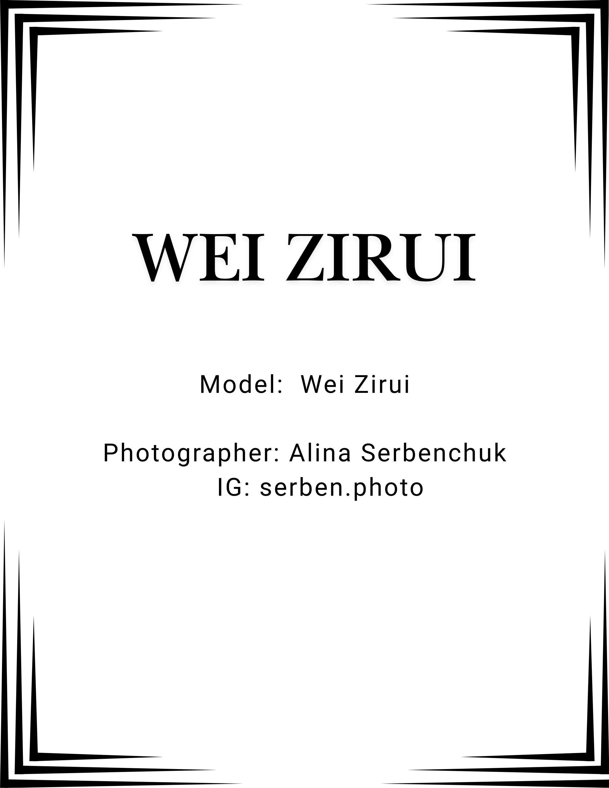 FIFI BY FASHION AVENUE NEWS — WEI ZIRUI — APRIL 2025. Мужской портретный фотограф и художник — A.S
