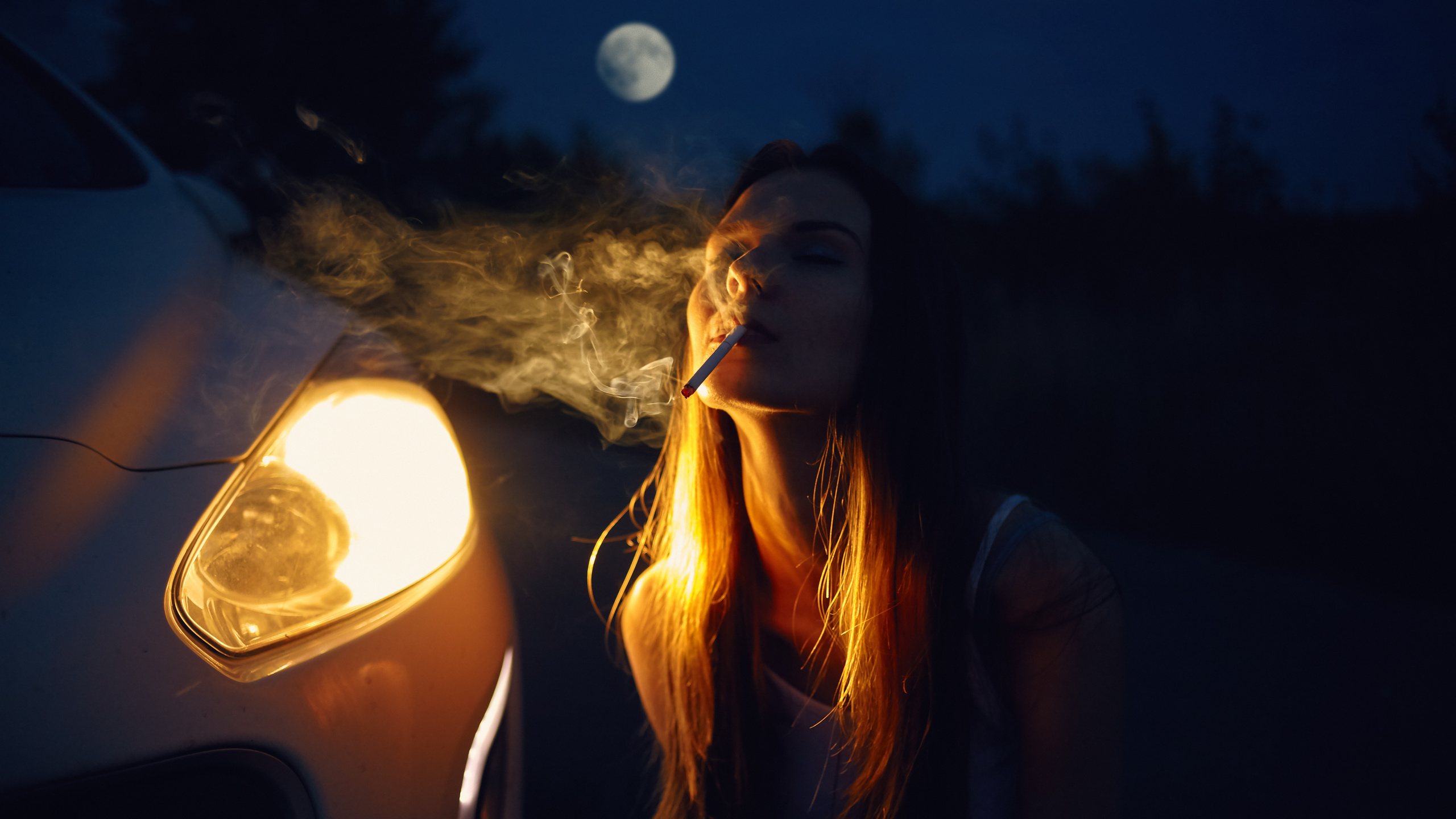 фотосессия для девушки ночью