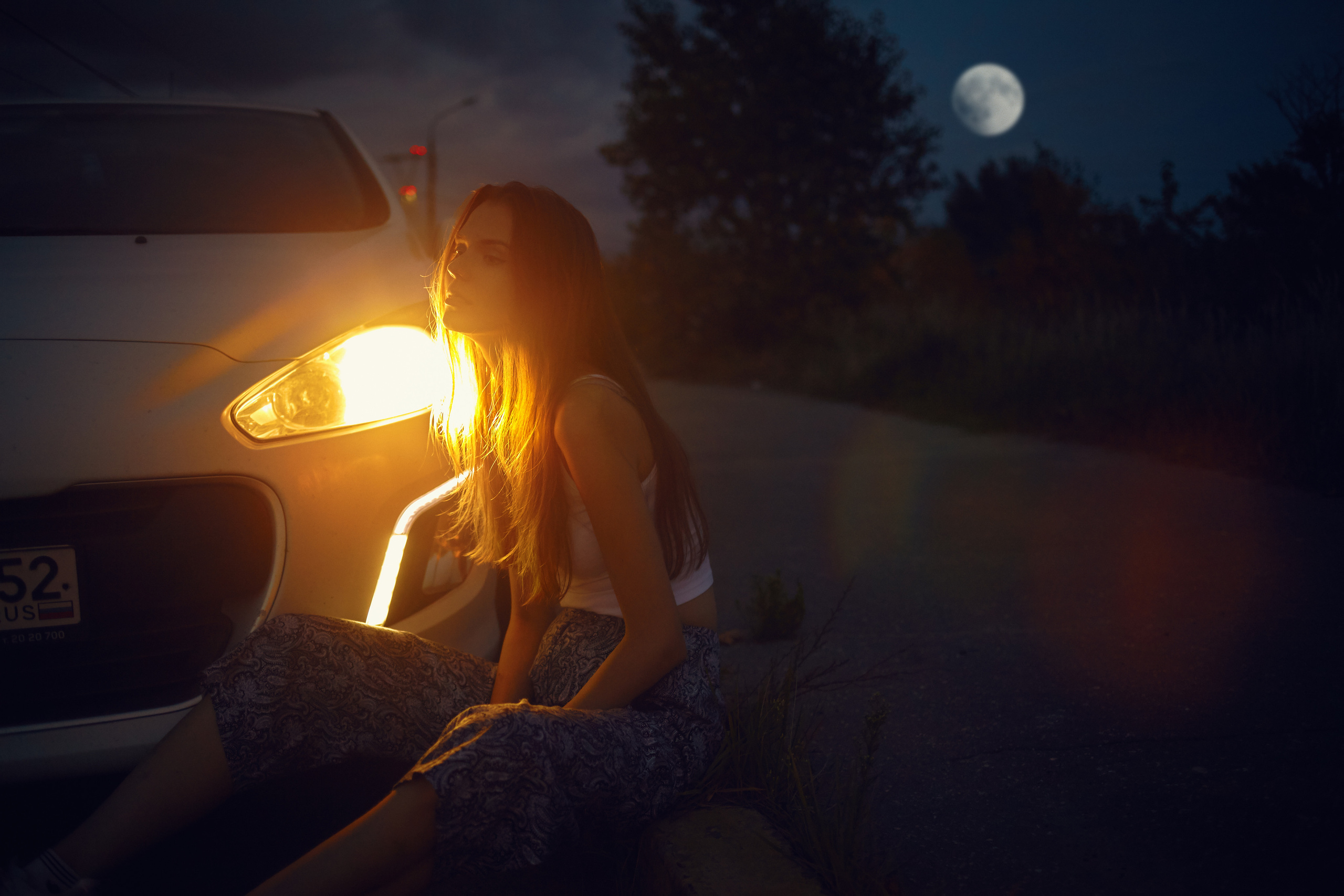 фотосессия для девушки ночью