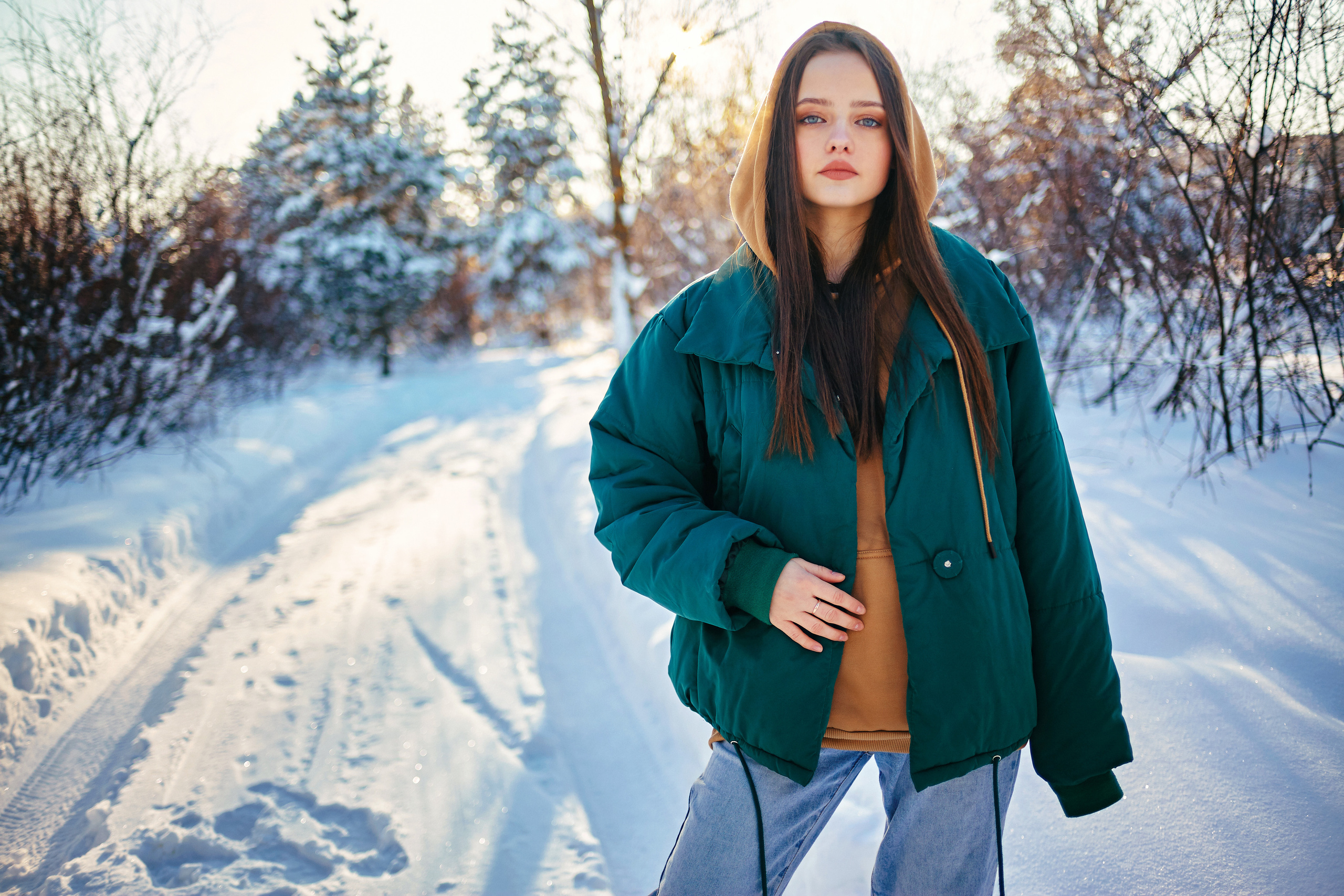 фотосессия для девушки зимой