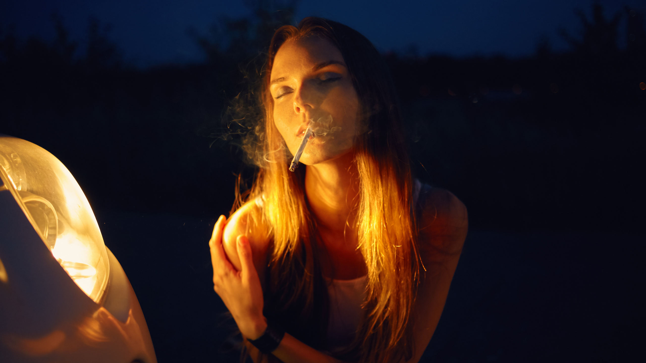 фотосессия для девушки ночью