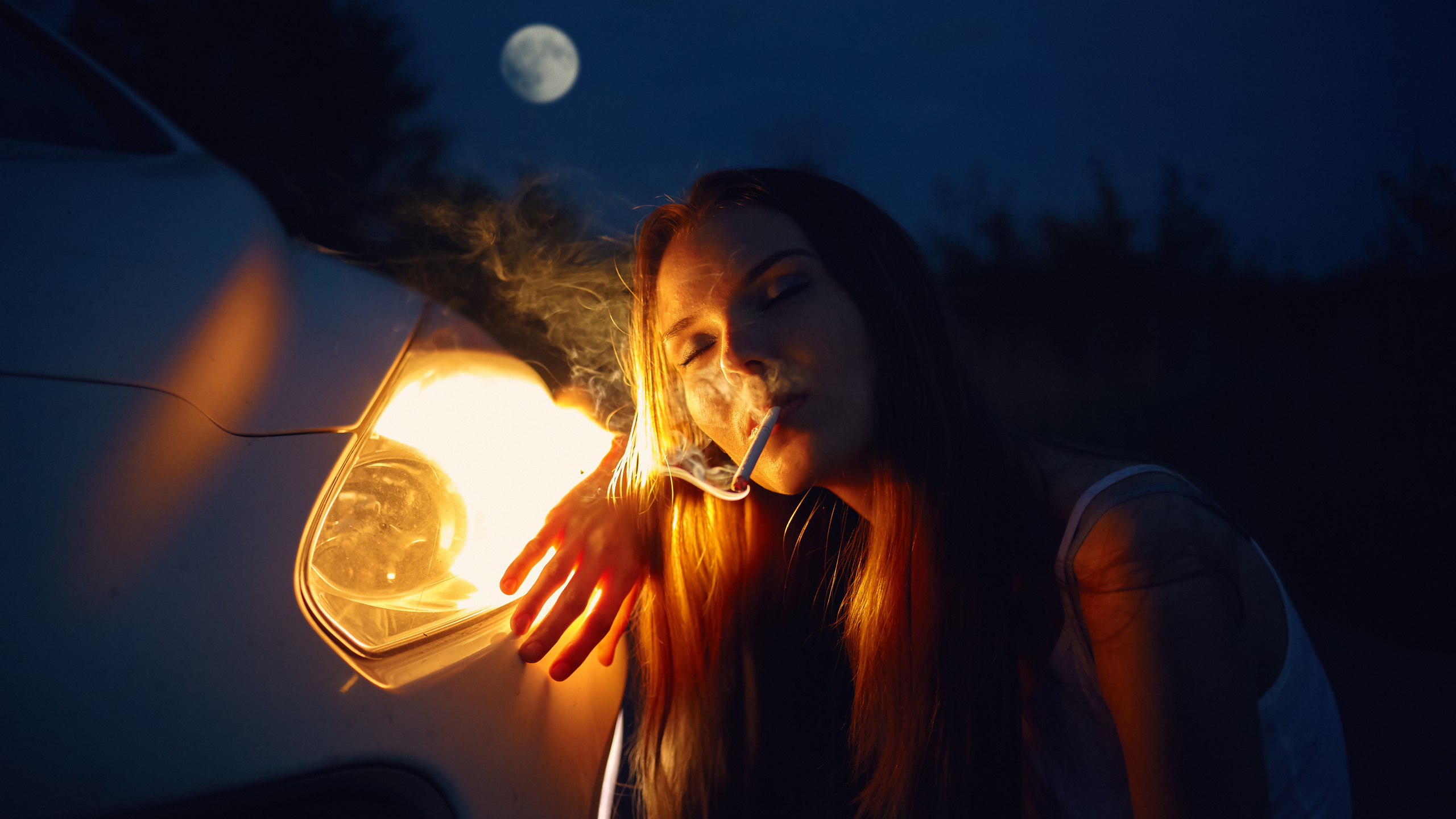 фотосессия для девушки ночью