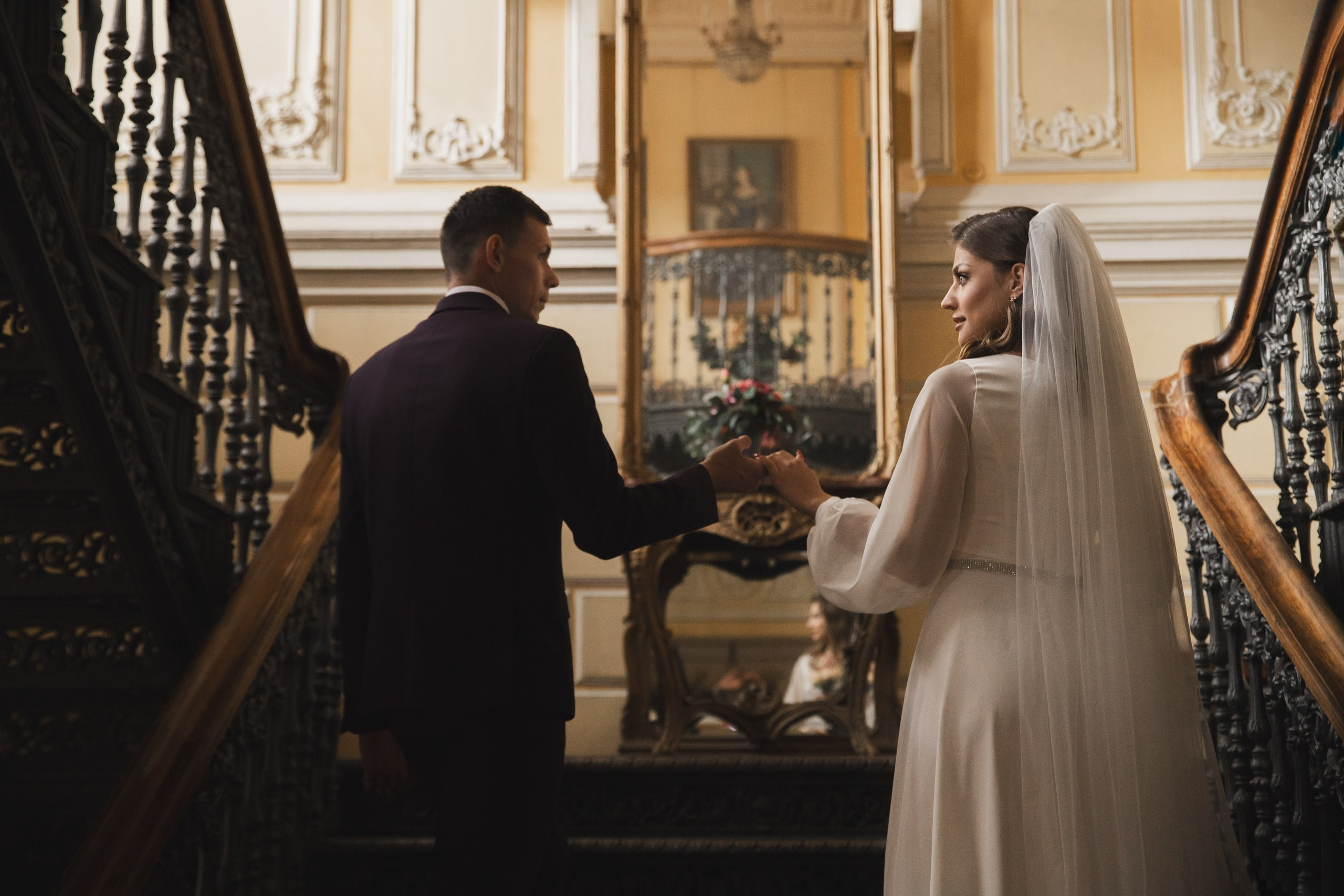 Свадебная съемка в Пушкинской читальне. Свадебный и портретный фотограф в Москве Мария Кравченко