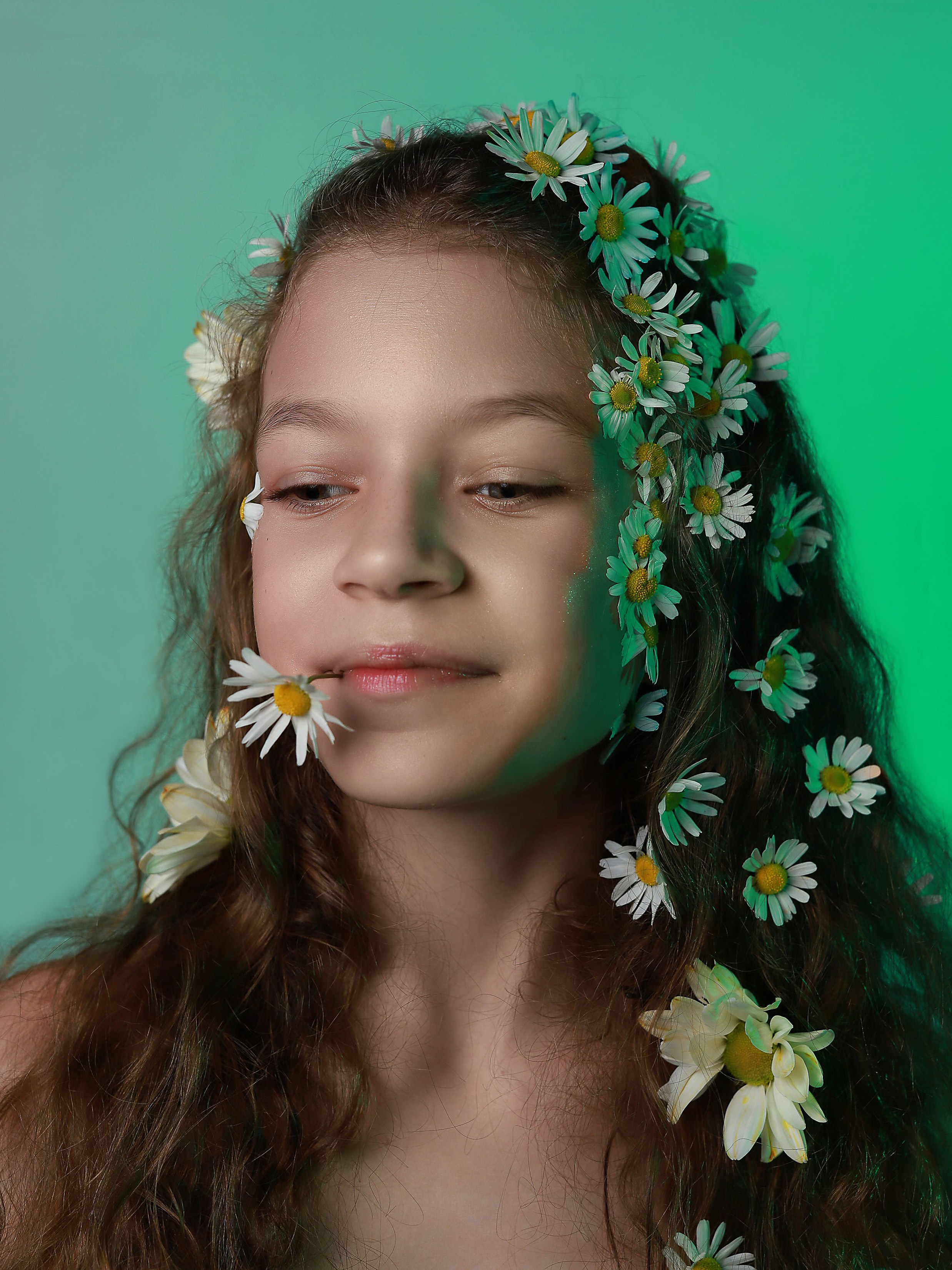 Портреты с цветами. Фотограф Юлия Мальцева