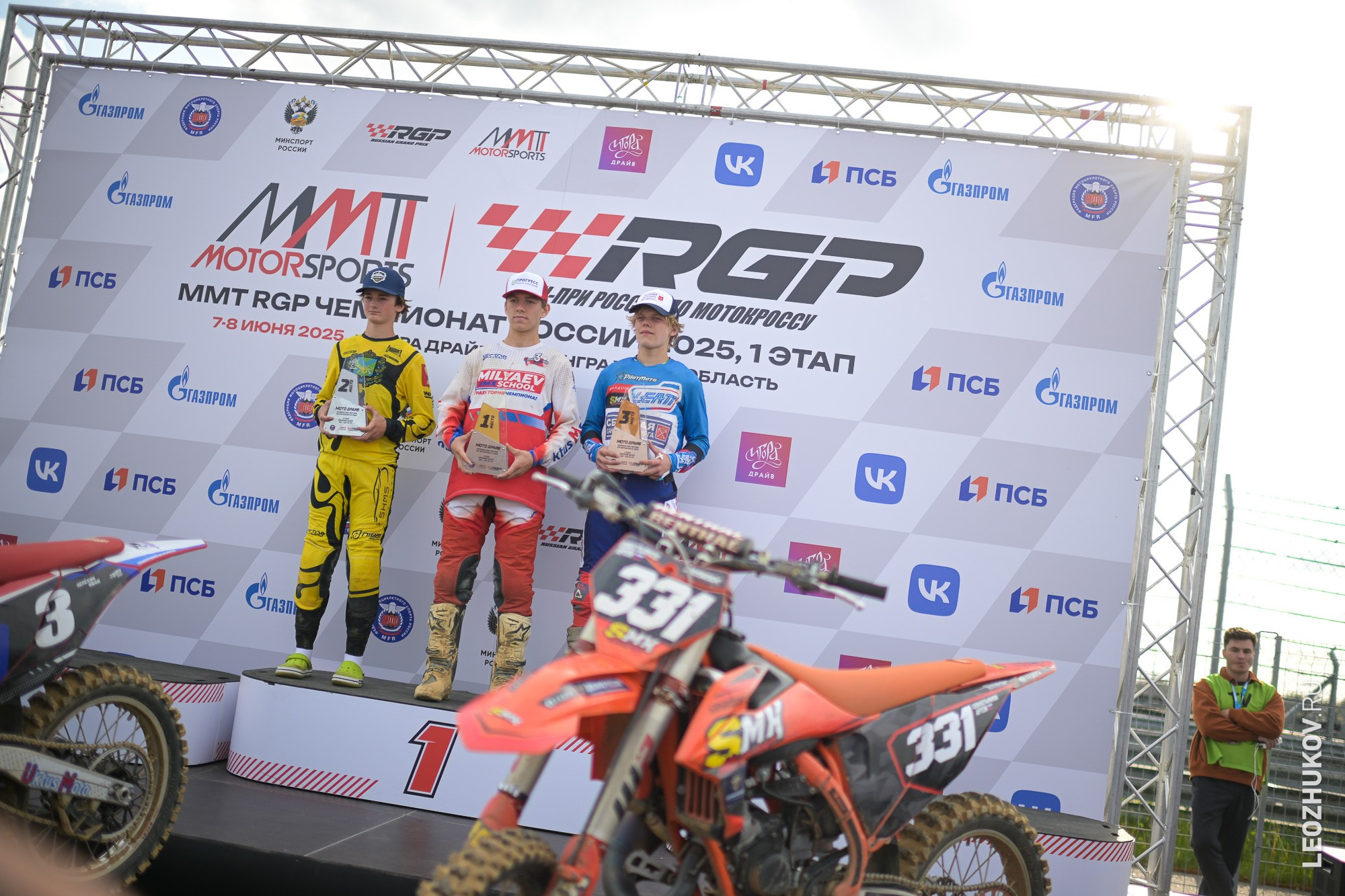 1 round of ММТ RGP russian motocross championships. Sports photographer Leonid Zhukov