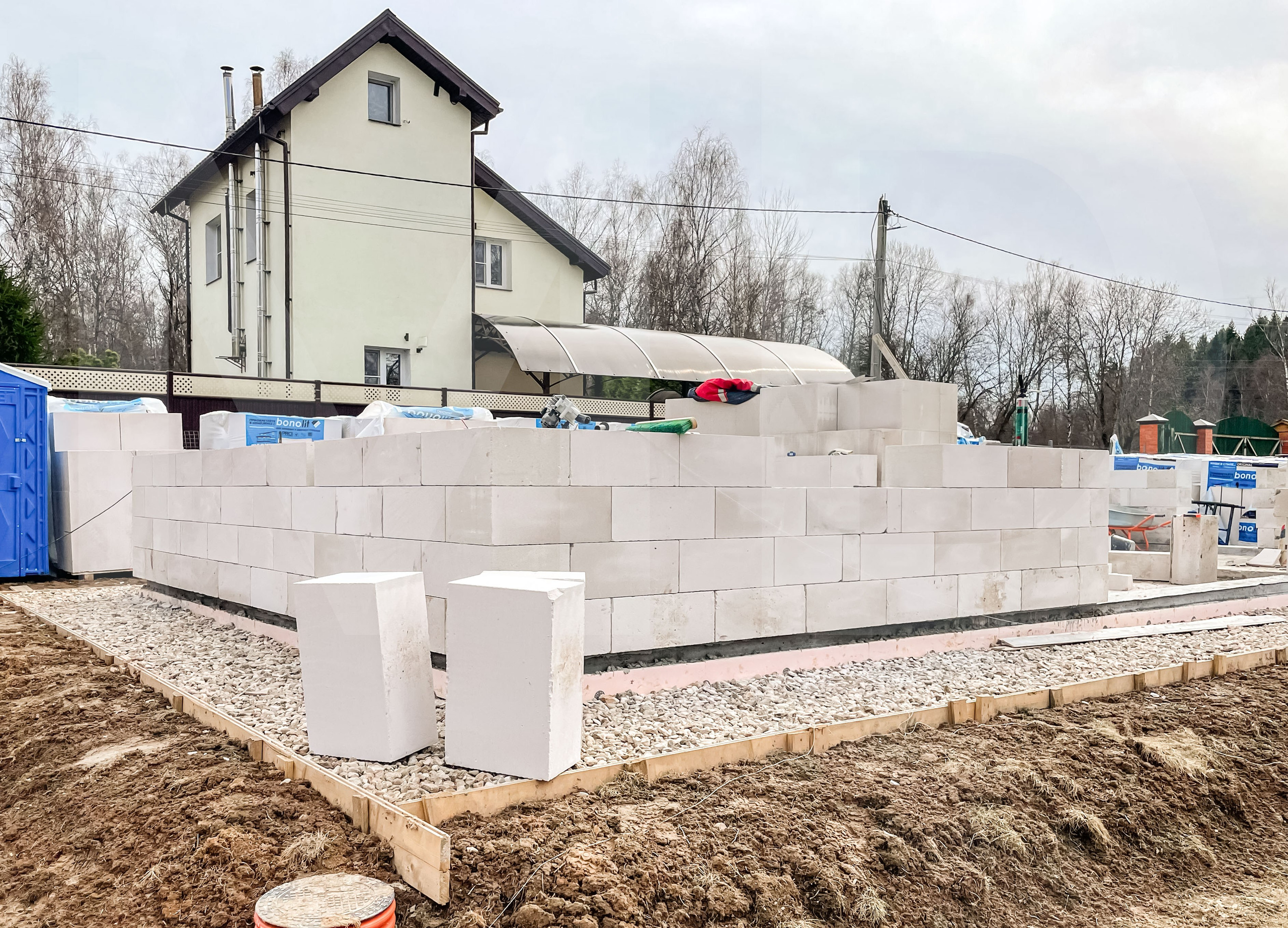 Строительство дома из газобетонных блоков в Шарапово