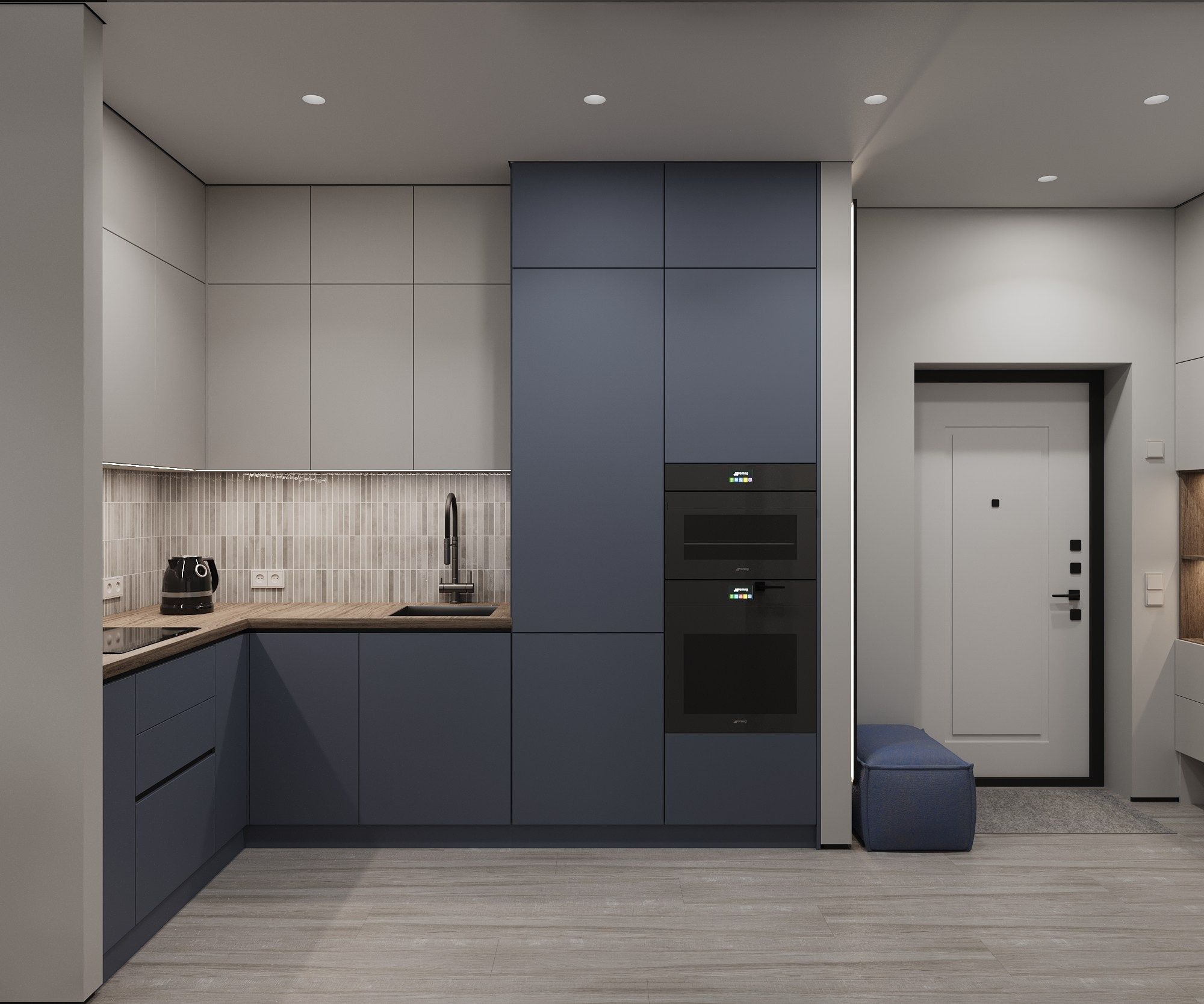 Квартира 62 кв. м. Хрустальный парк, Датский квартал. Annything design