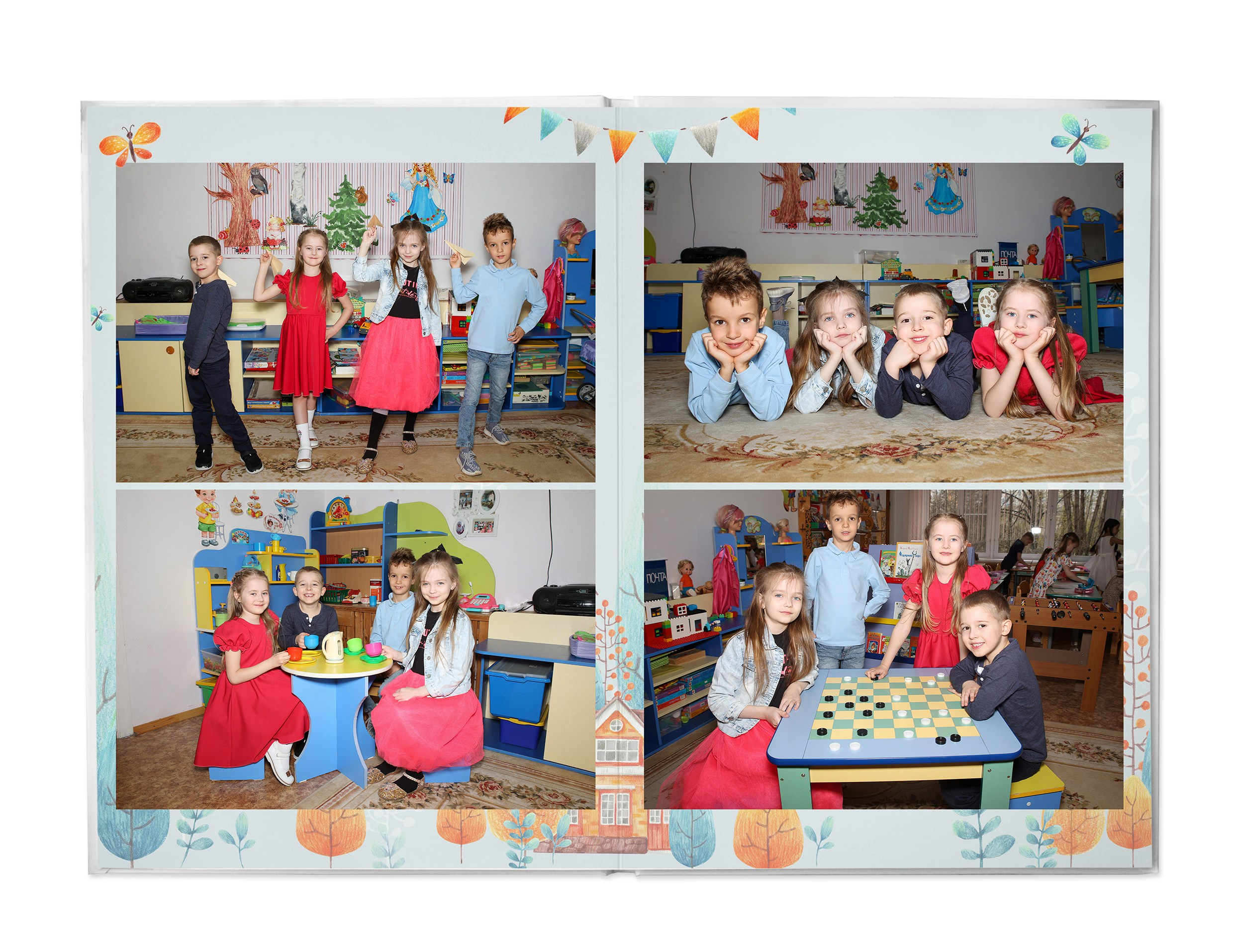 Домики (оптимальный альбом). Школьный и детсадовский фотограф Москва. Детский фотограф