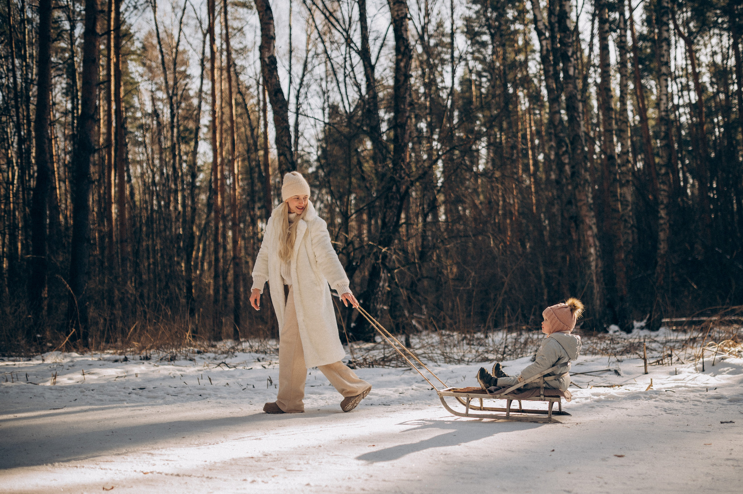 Зимняя фотосессия в лесу. Семейный фотограф в Домодедово и Москве Елена Пичугина