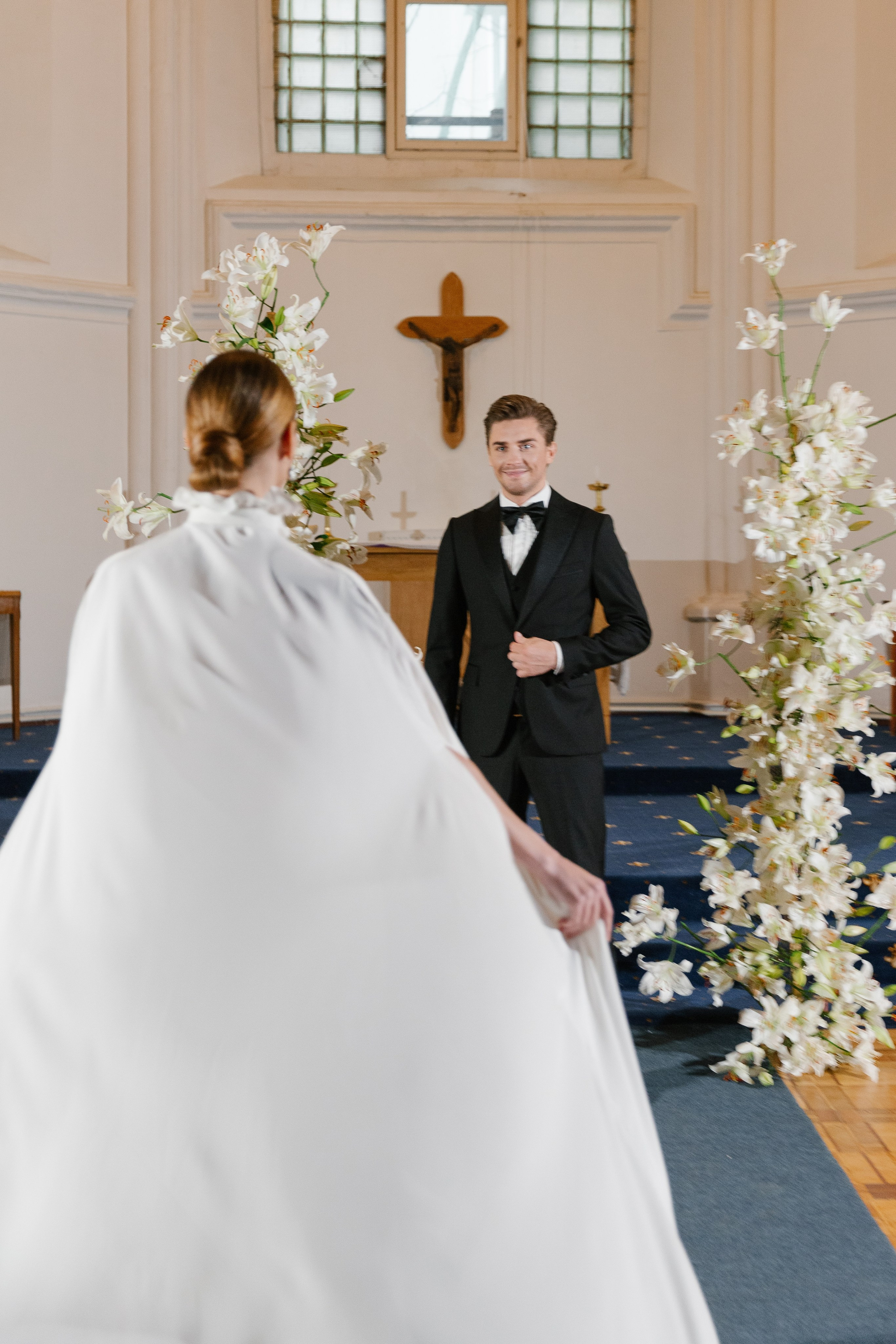 Съёмка в католической церкви. Свадебный фотограф Полина Панина