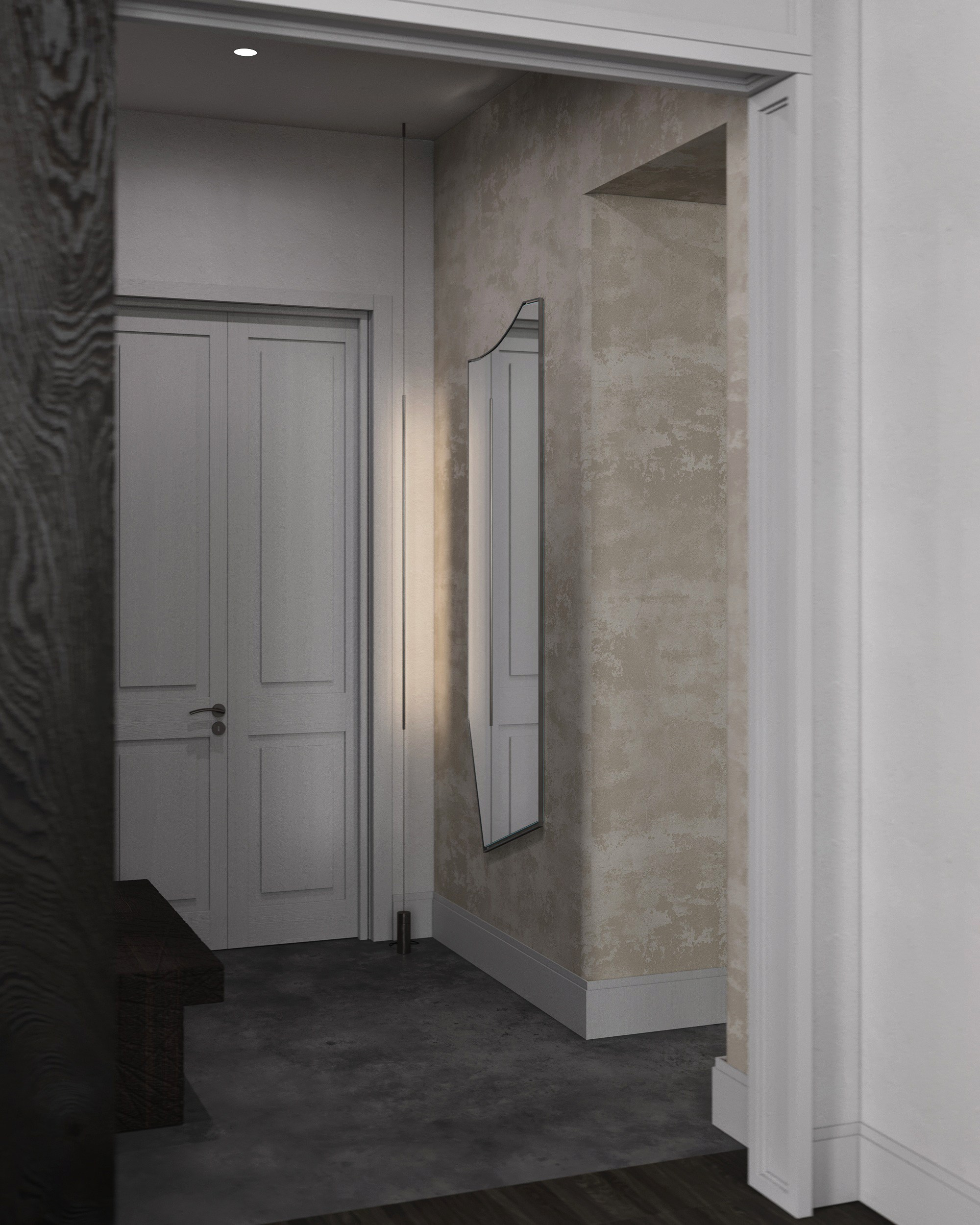 Modern flat. Interior visualization