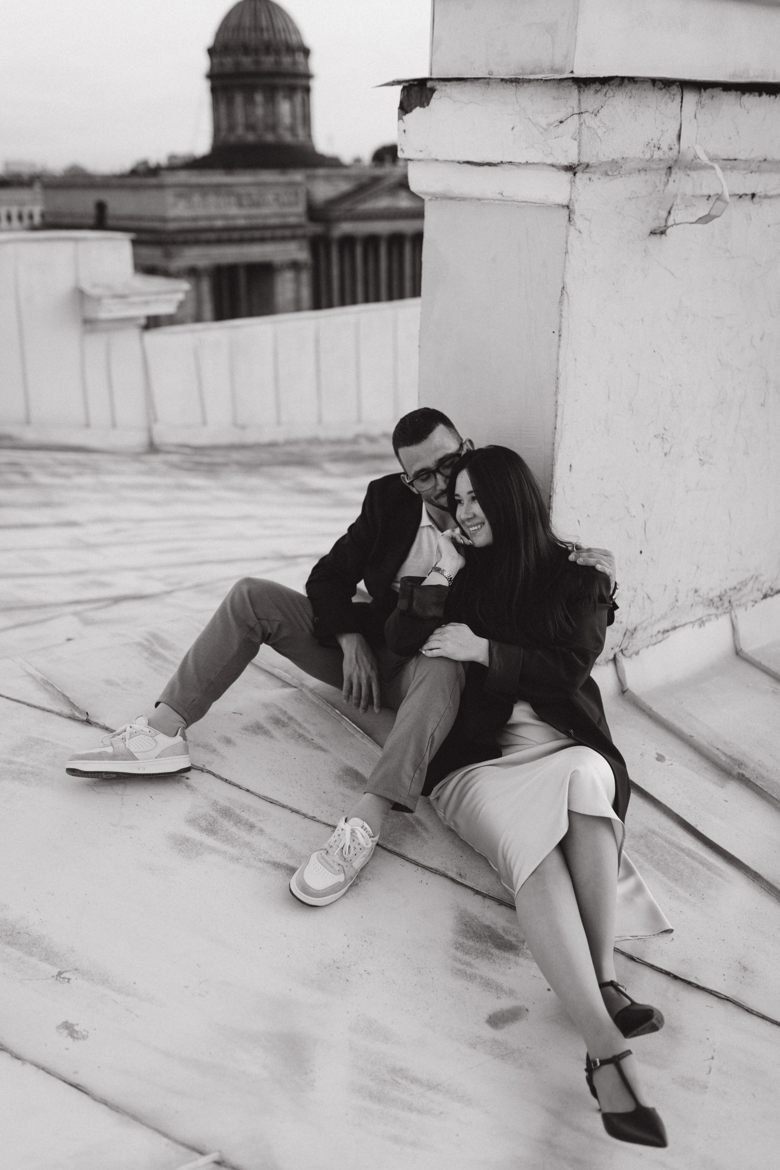LoveStory на крышах Питера. Фотограф Санкт-Петербург Князева Елизавета