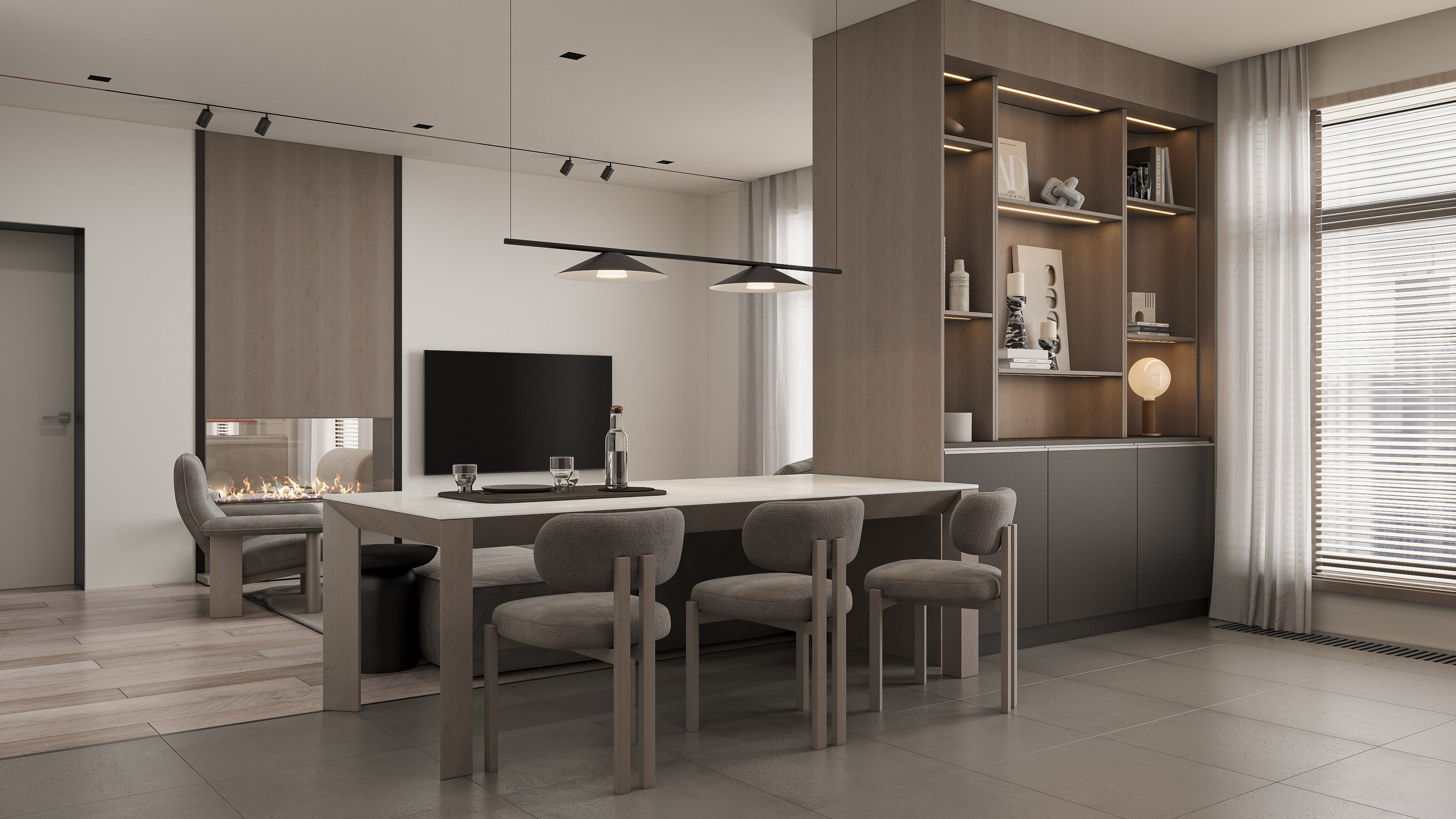 Квартира в Санкт-Петербурге, 2024. 3D визуализация интерьера и архитектурной среды