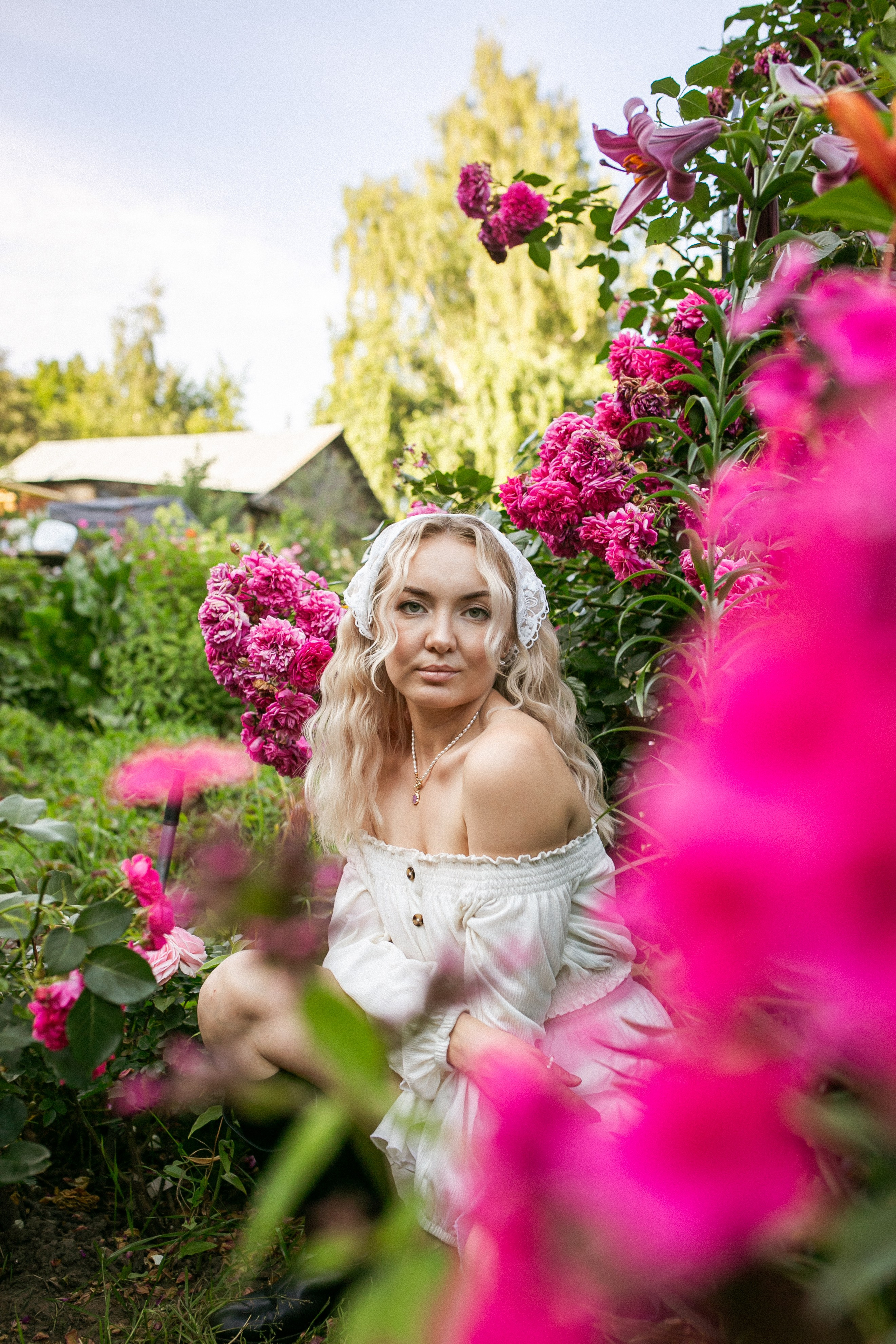 Фотосессия в шикарном саду с розами. Семейный и детский фотограф в Ижевске Анастасия Камариттинова