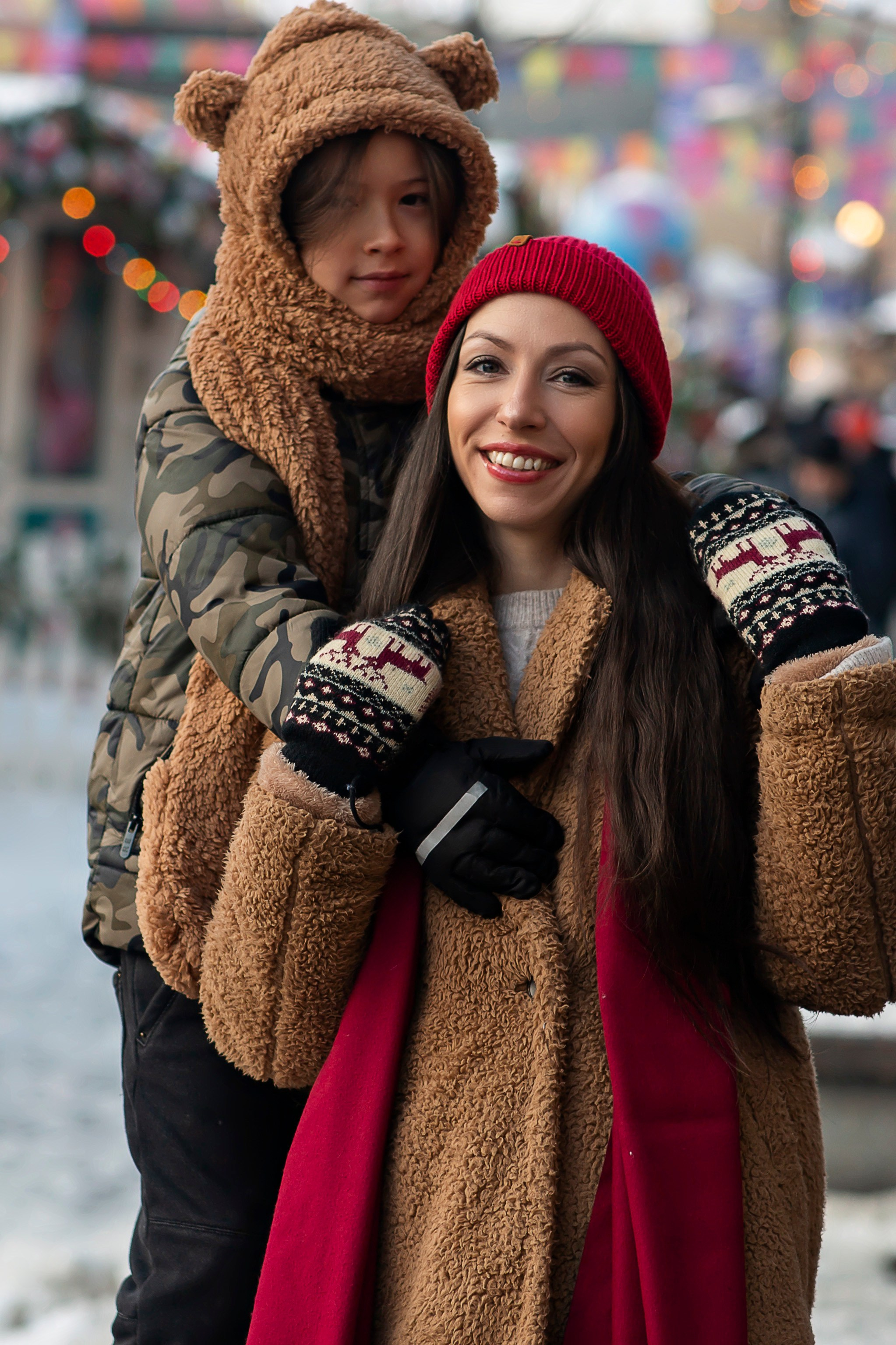 Новогодняя уличная фотосессия. Семейный и портретный фотограф в Москве Елена Флегант