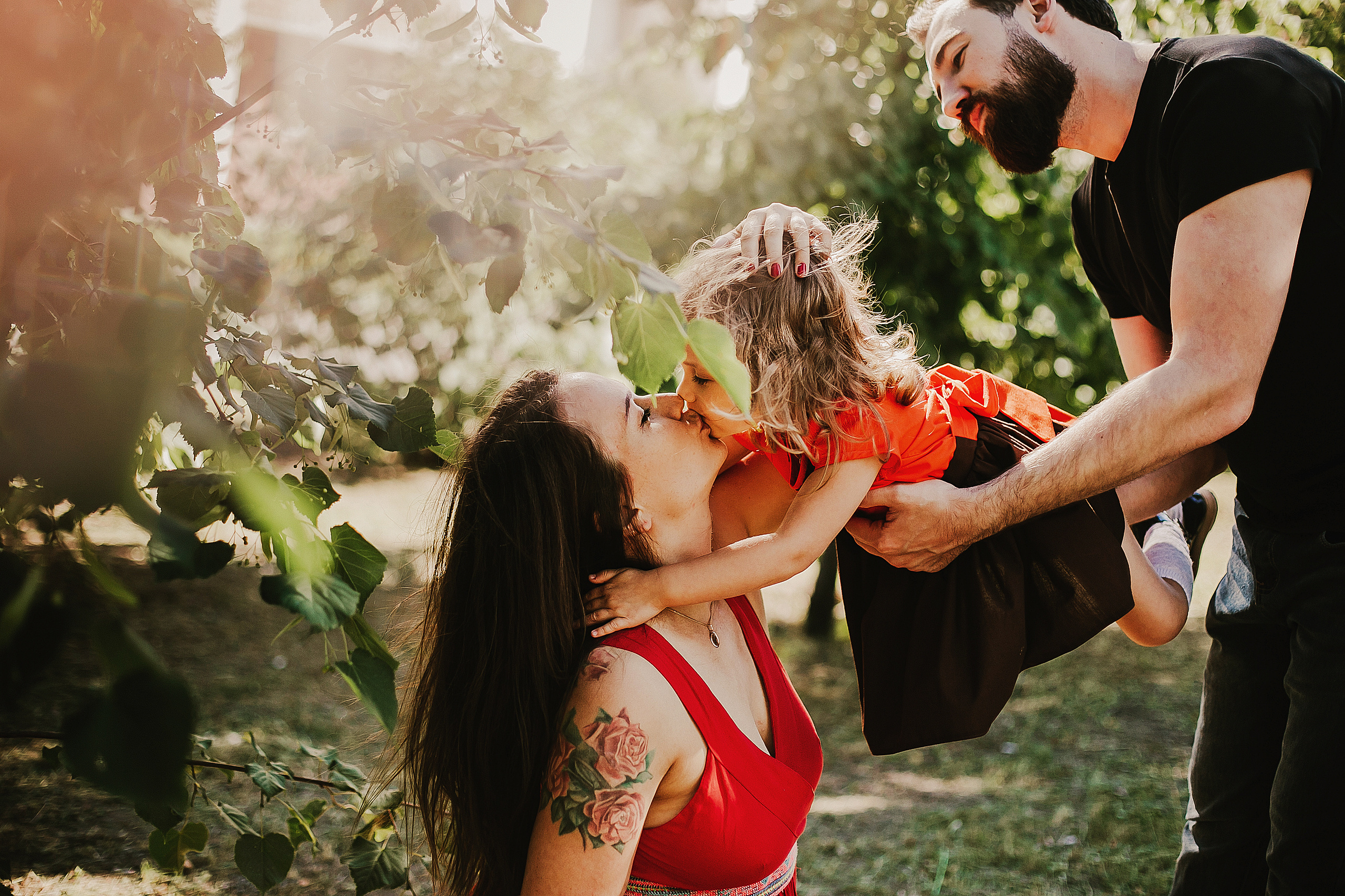 Сонечка и родители. Фотограф Полина Егорова город Тюмень
