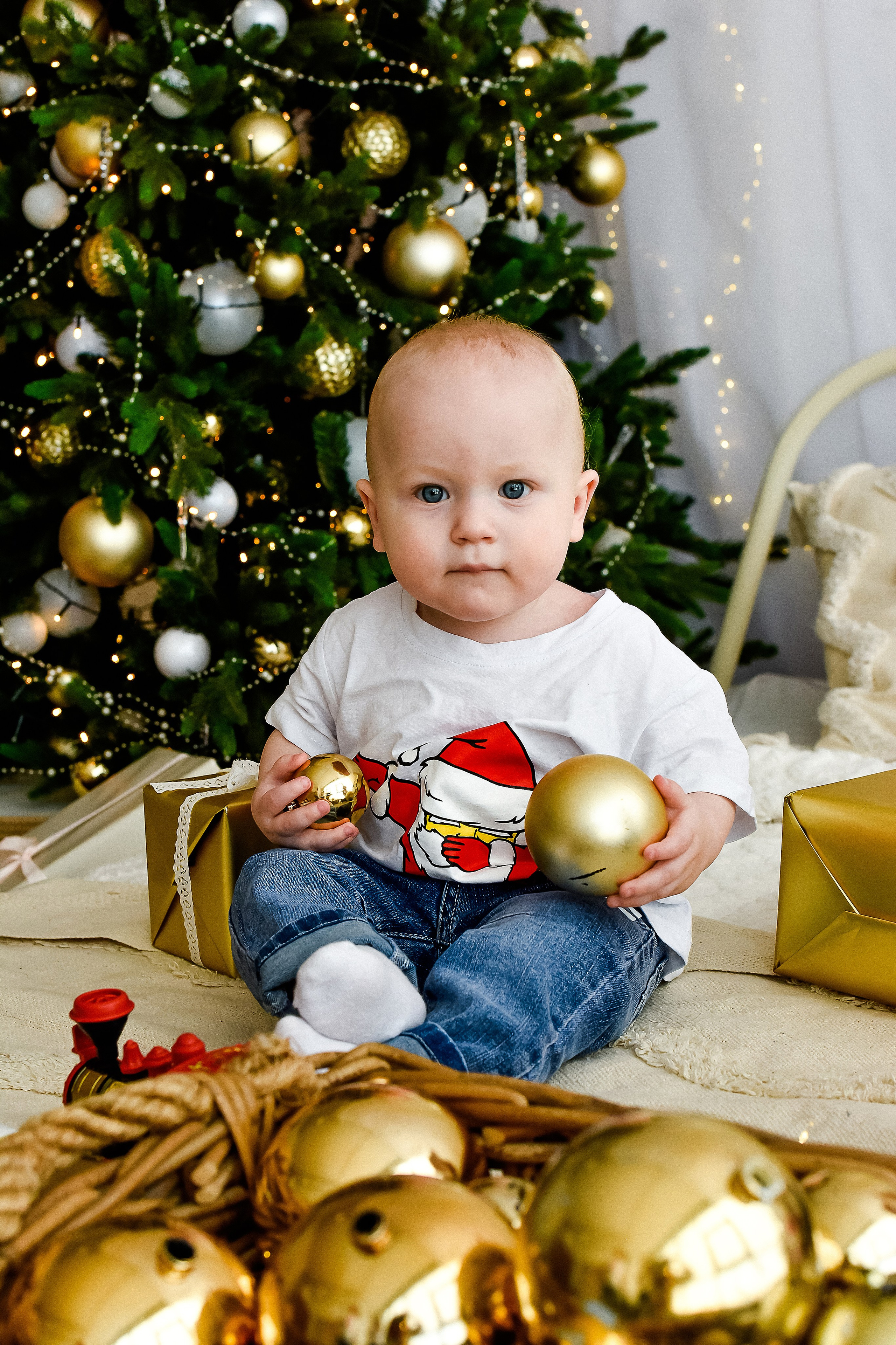 Новогодняя фотосессия для семьи Натальи И Дениса с сыновьями