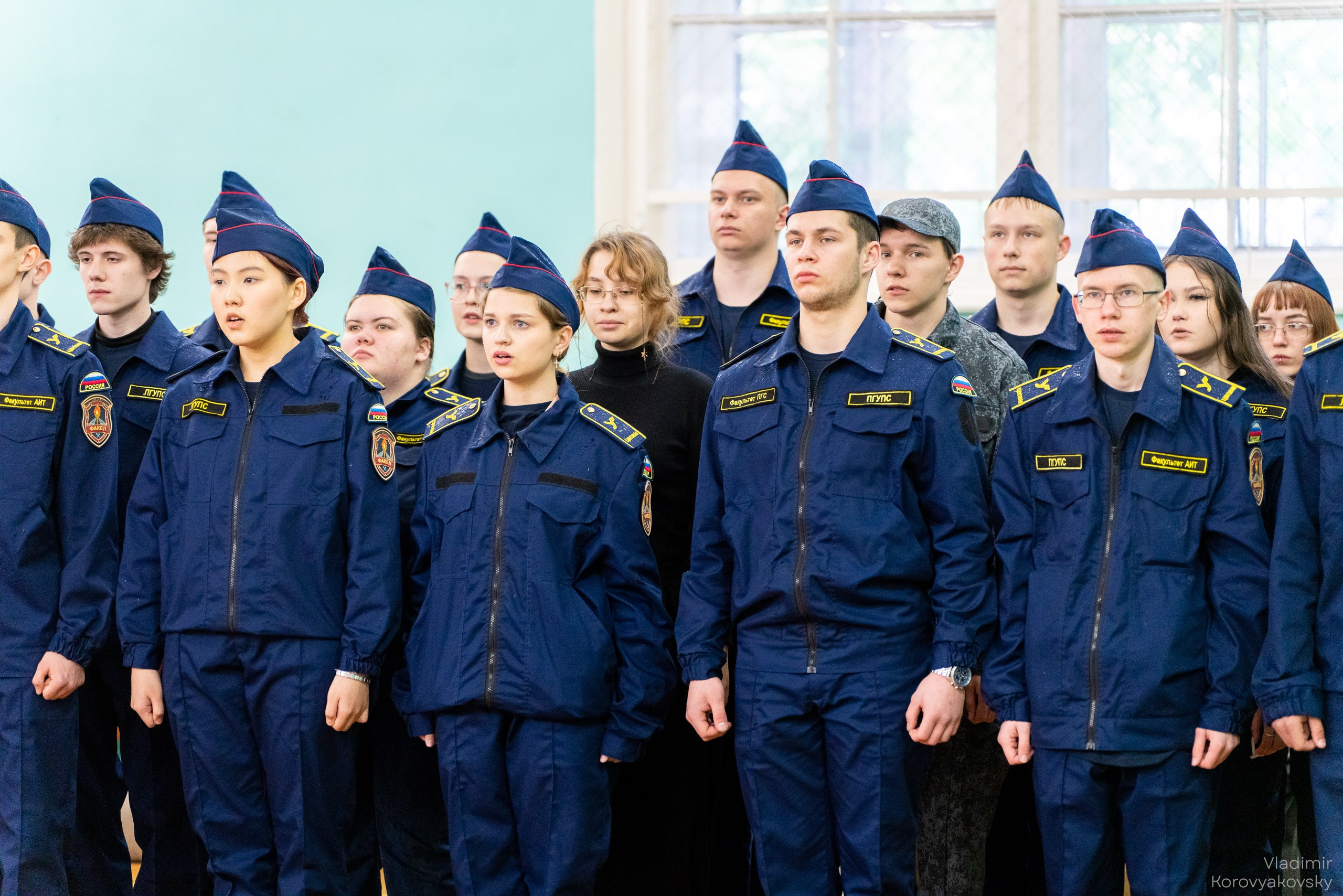 Торжественное закрытие курса военной подготовки. Фотограф Владимир Коровяковский