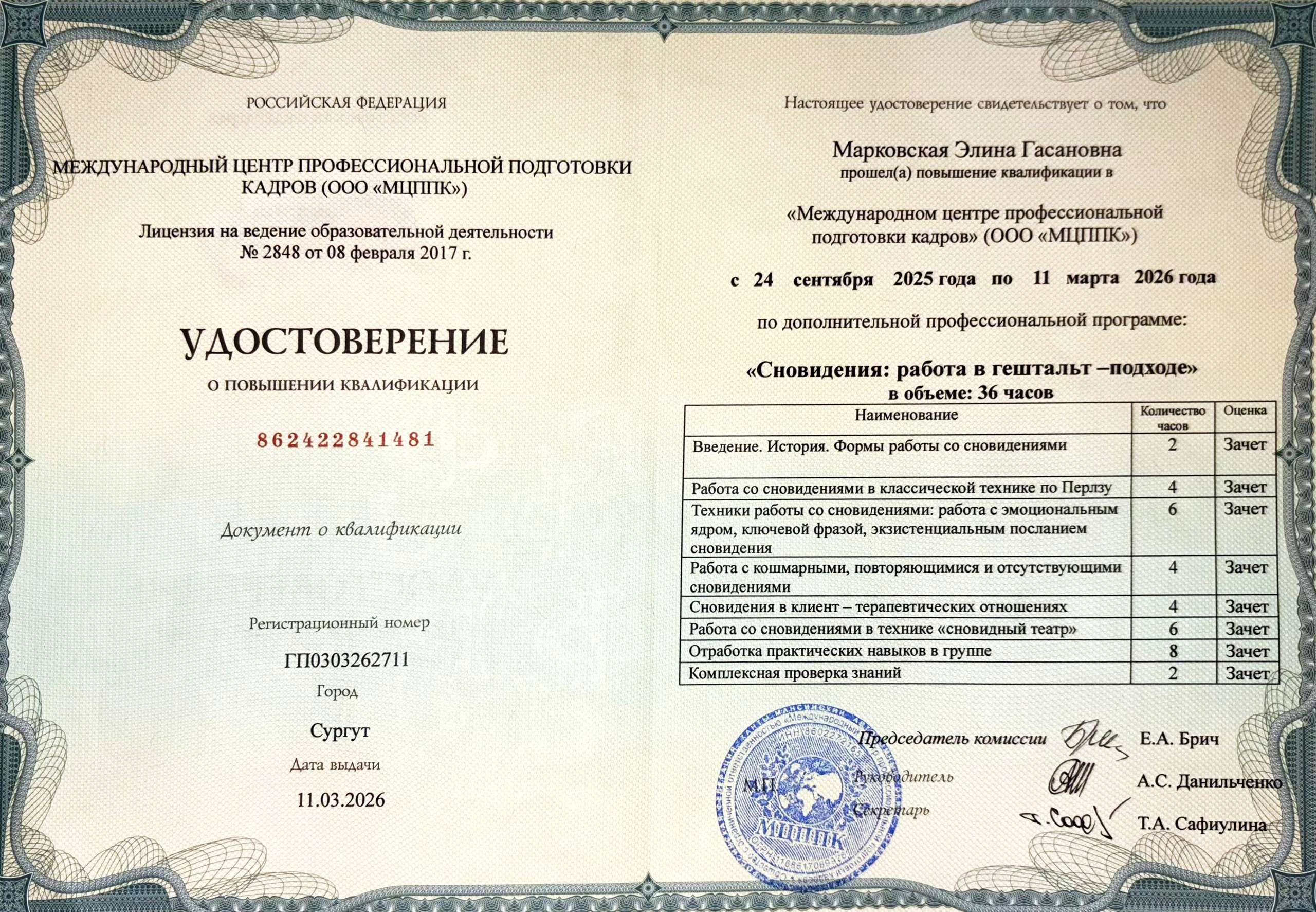 Элина Марковская. Психолог. Гештальт — терапевт