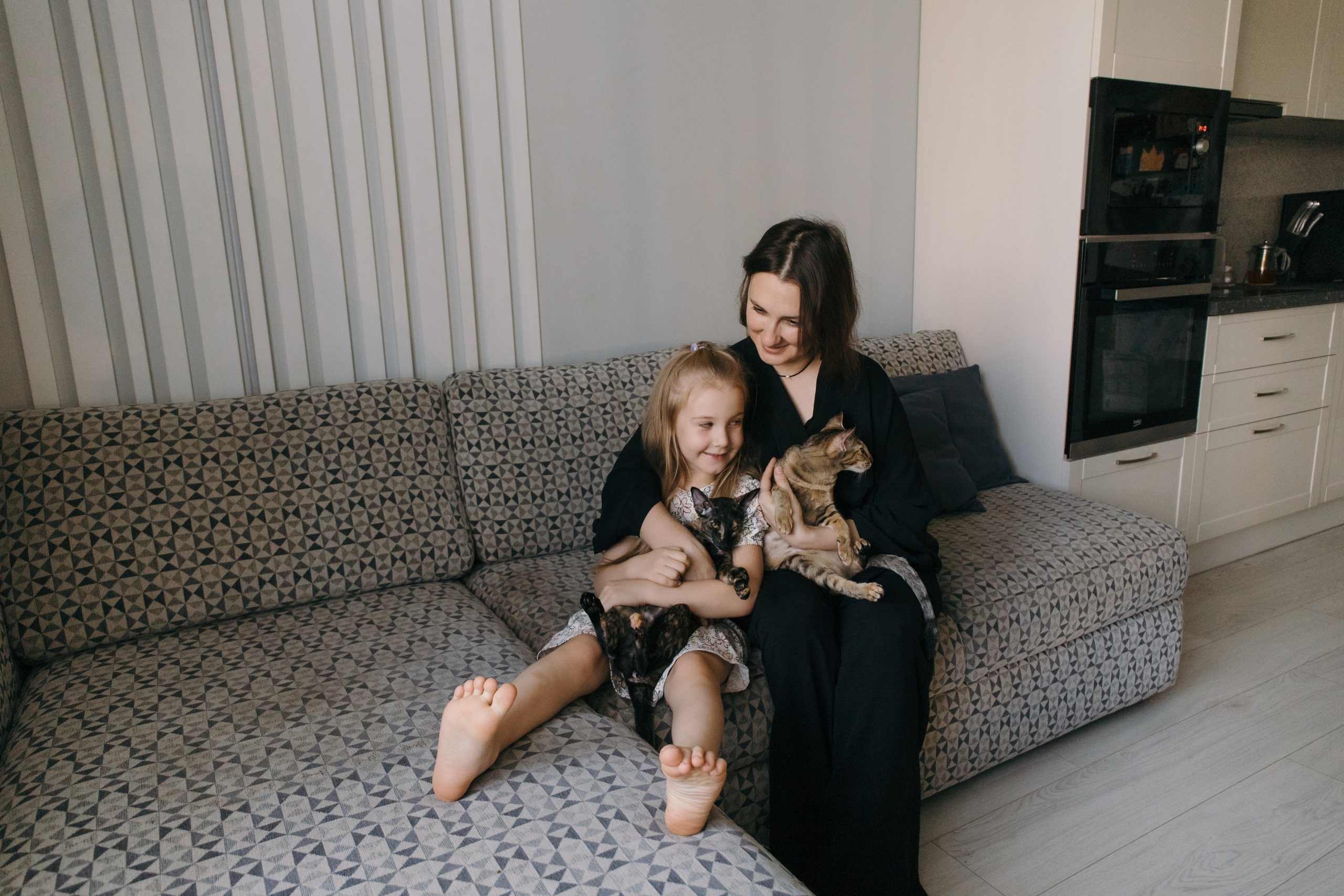 Семья и кошки. Фотограф Елена Балакина (Челябинск)