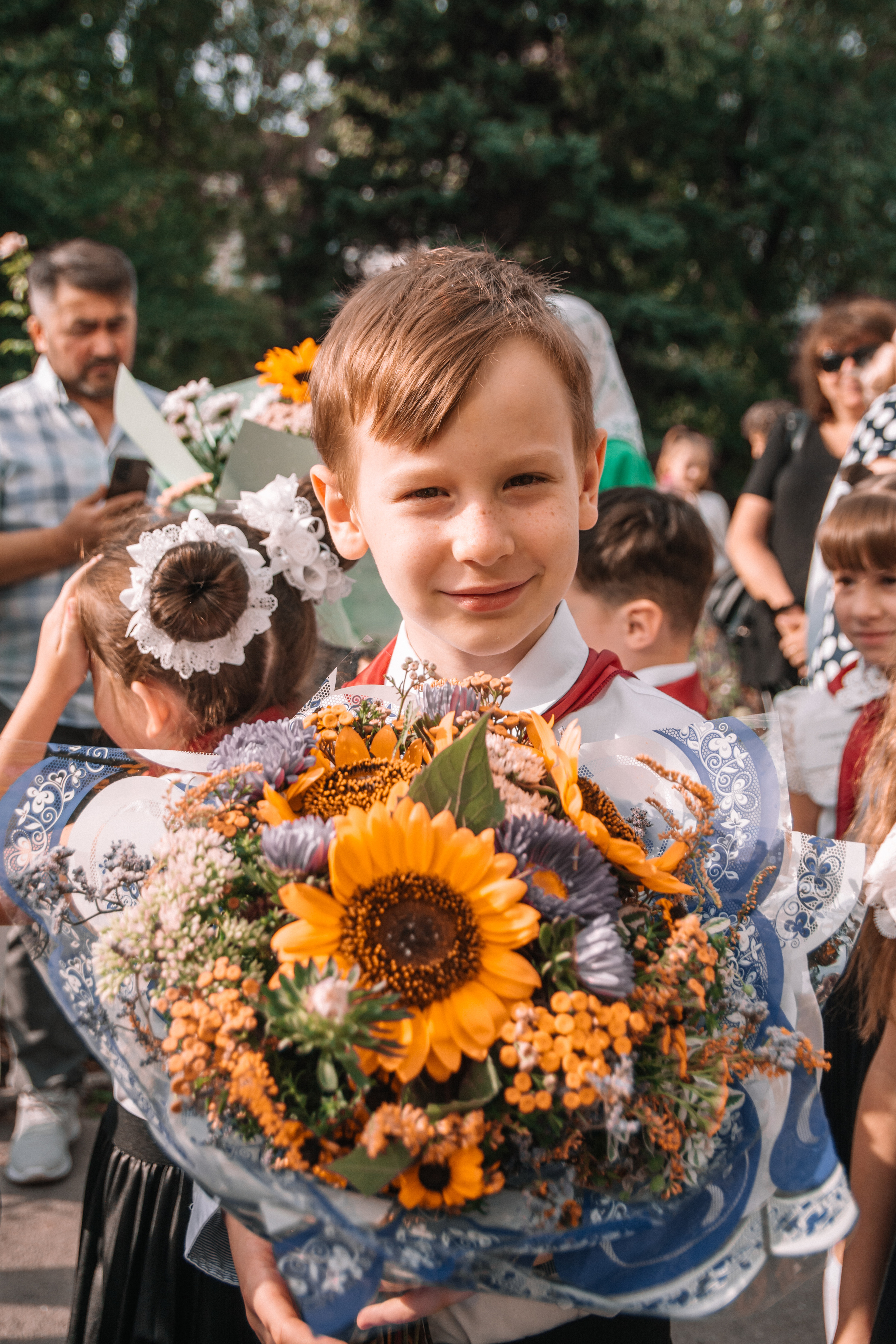 День знаний первоклашек, съемка на 1 сентября. Семейный и детский фотограф Кущ Наташа