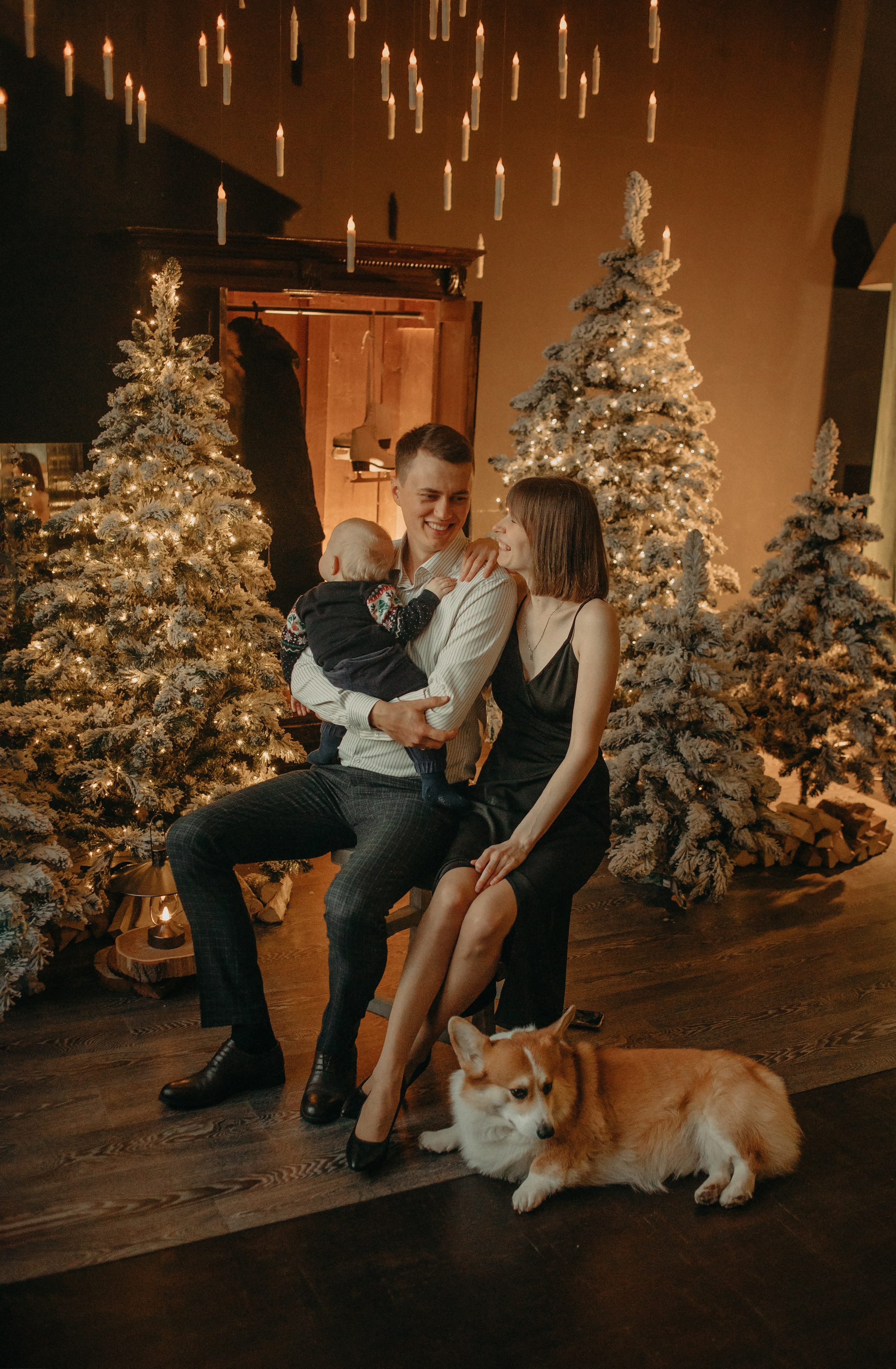 Семейные новогодние в темной студии 2024\2025. Фотограф в Краснодаре Евгения Михаевич