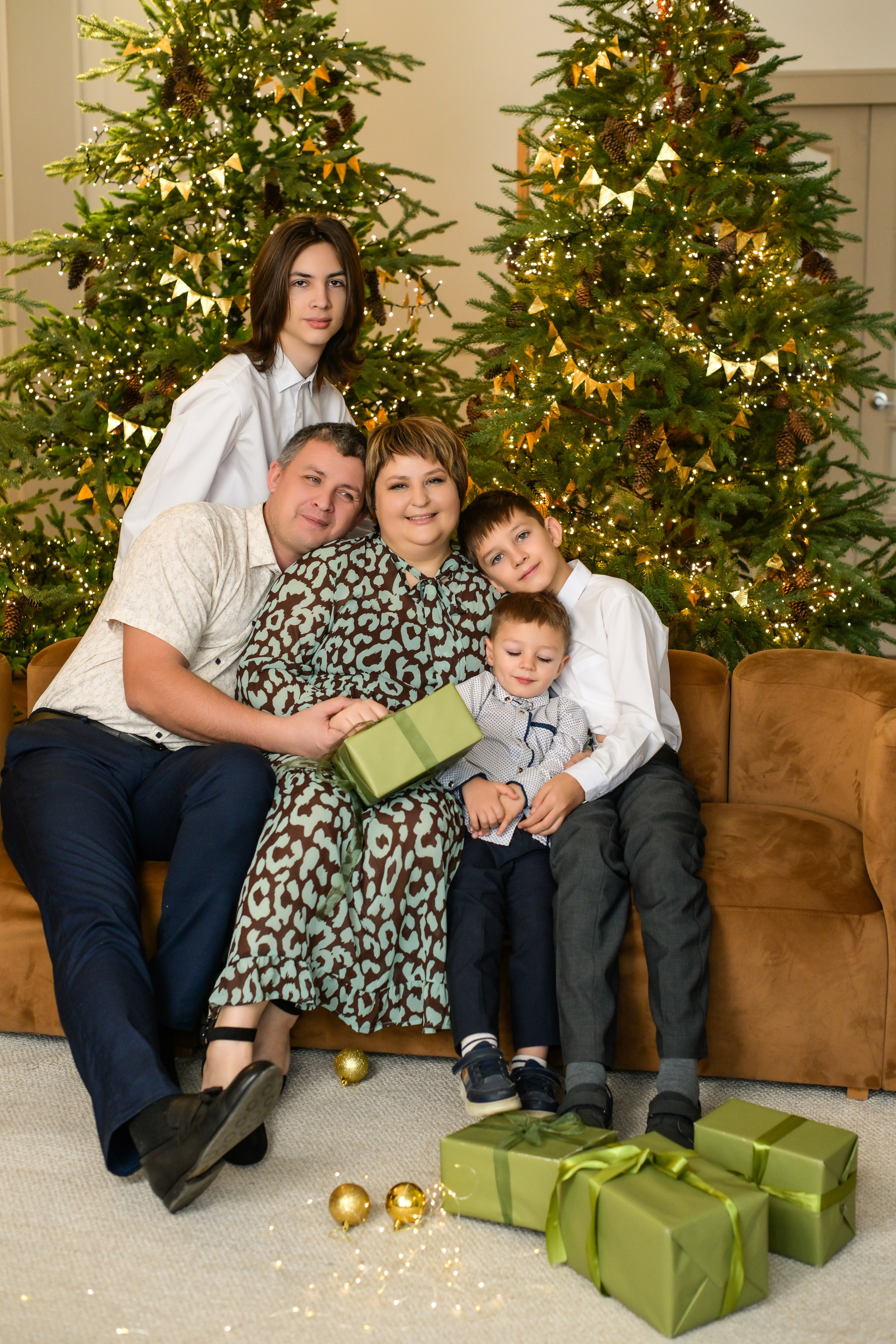 Семья Ольги новогодняя съемка