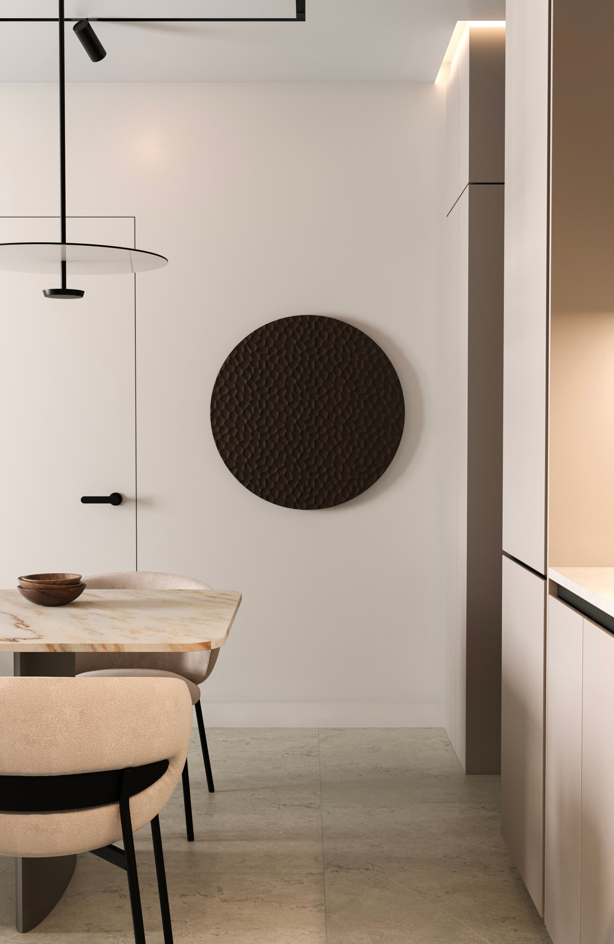 Light minimalistic interior 1. Cg artist Shchapov Dmitry