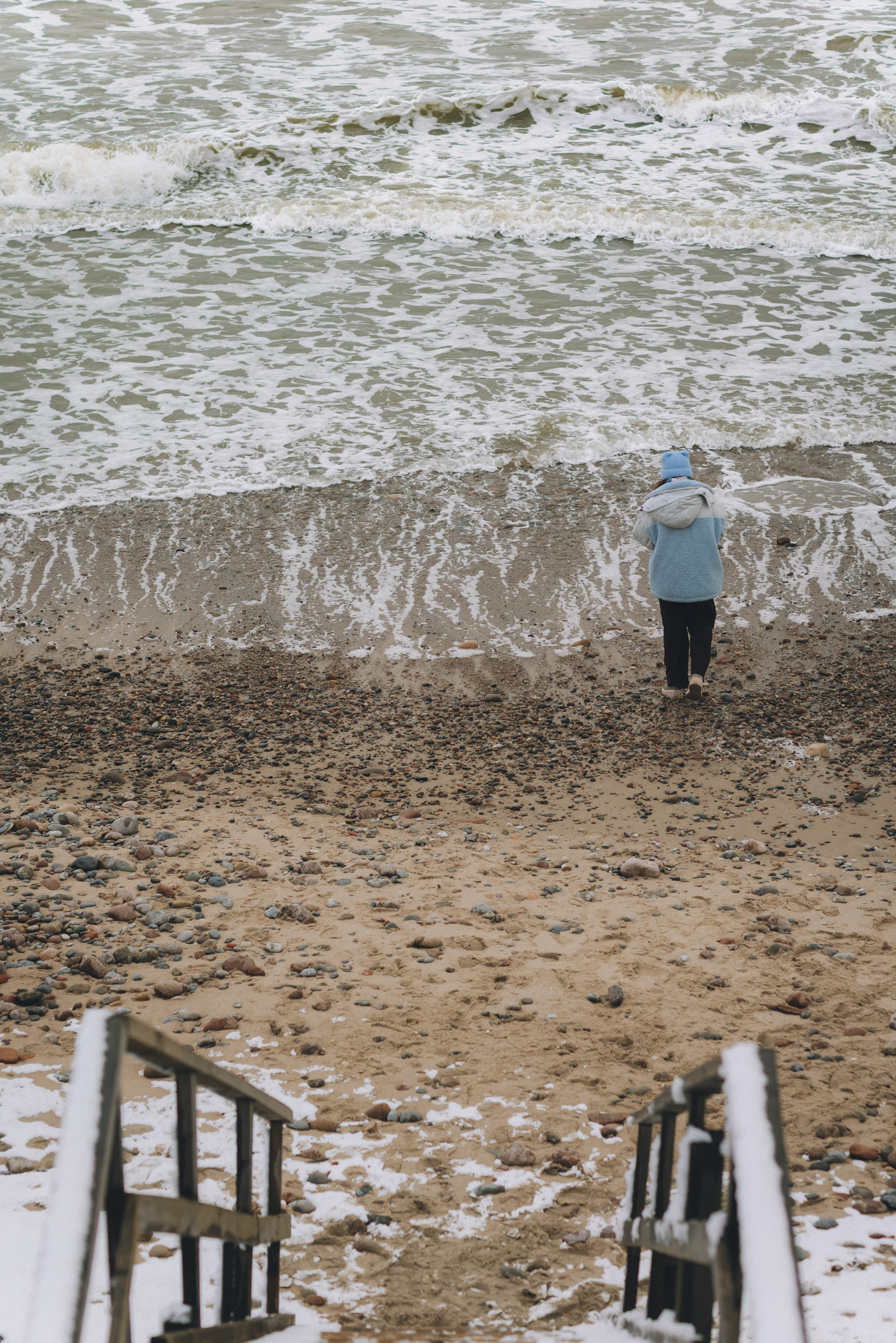 Маша и зима на Балтике. Фотограф Зеленоградск Красильникова Елена