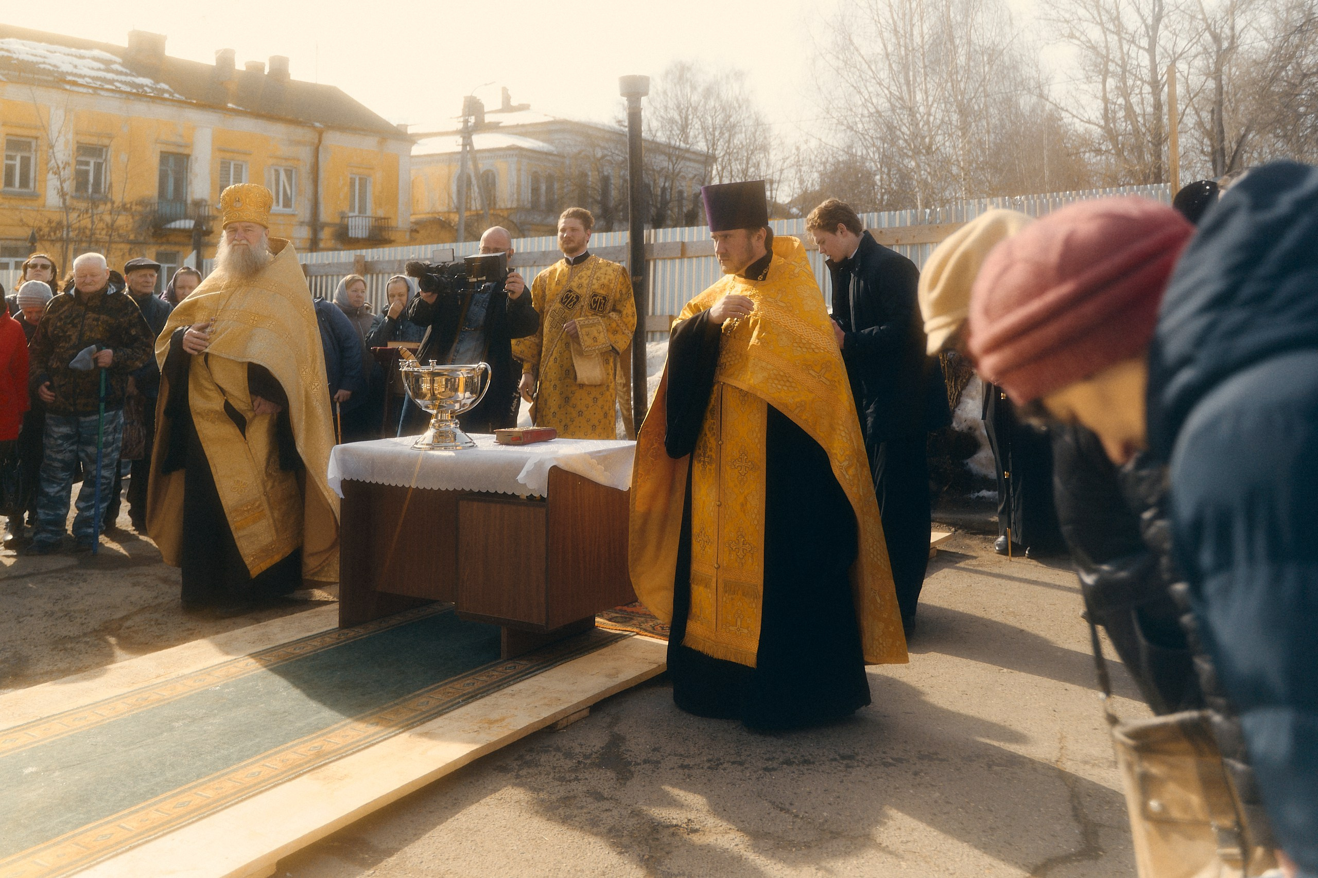 Освящены четыре накупольных креста для Георгиевской церкви в Торжке