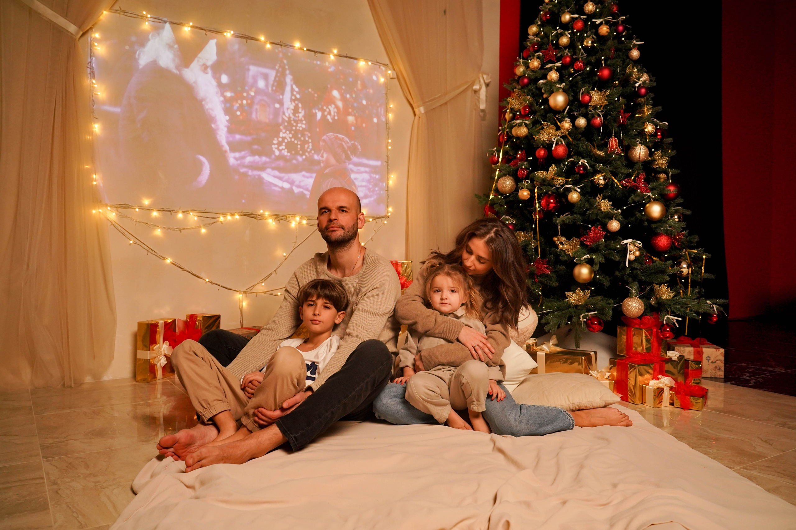 Илюнины — новогодняя фотосессия. Семейный и детский фотограф Зеленоград Кудашова Наиля