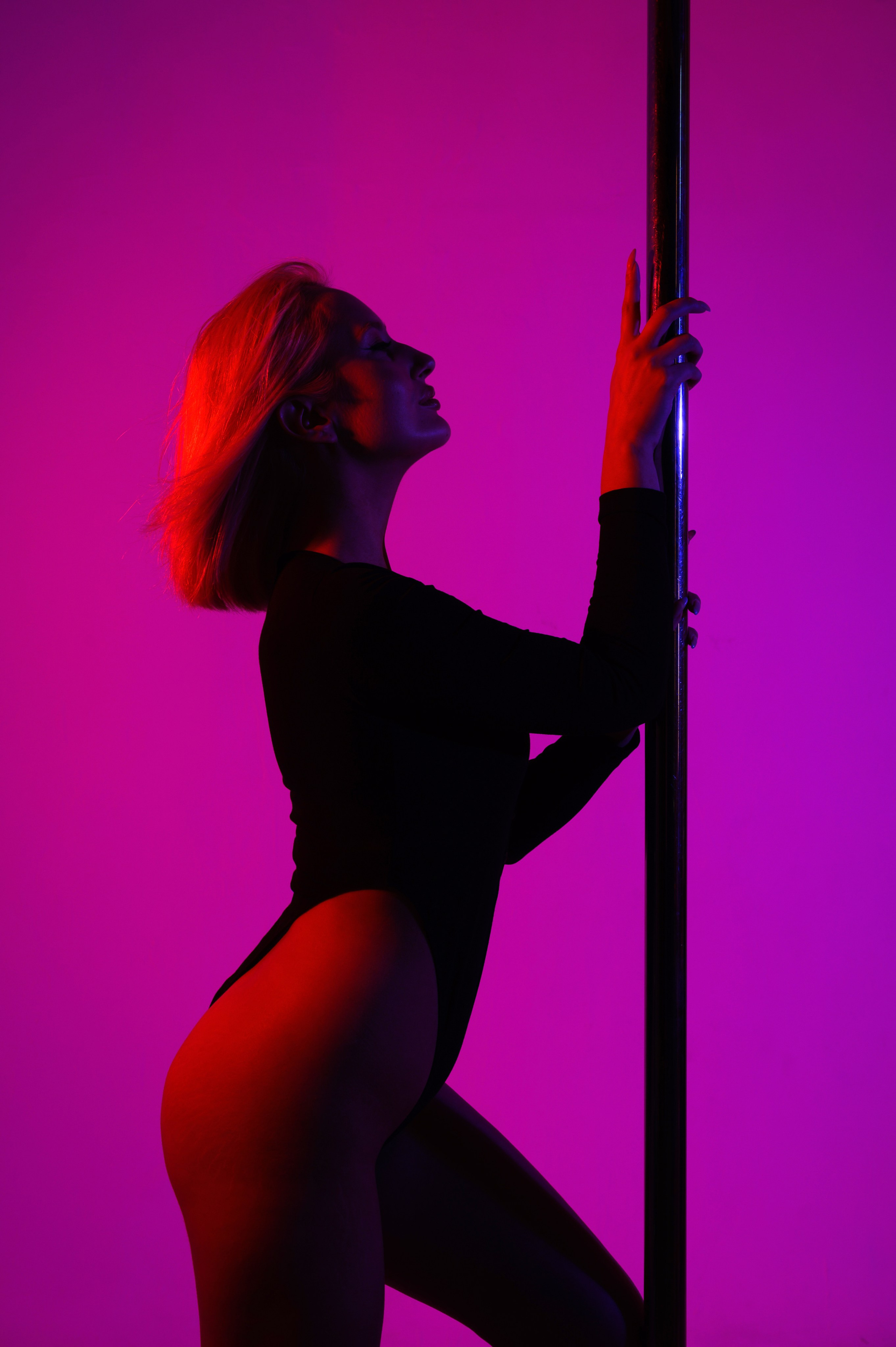 Фотосессия с цветным светом. Анна Боровикова, фотограф Пушкино