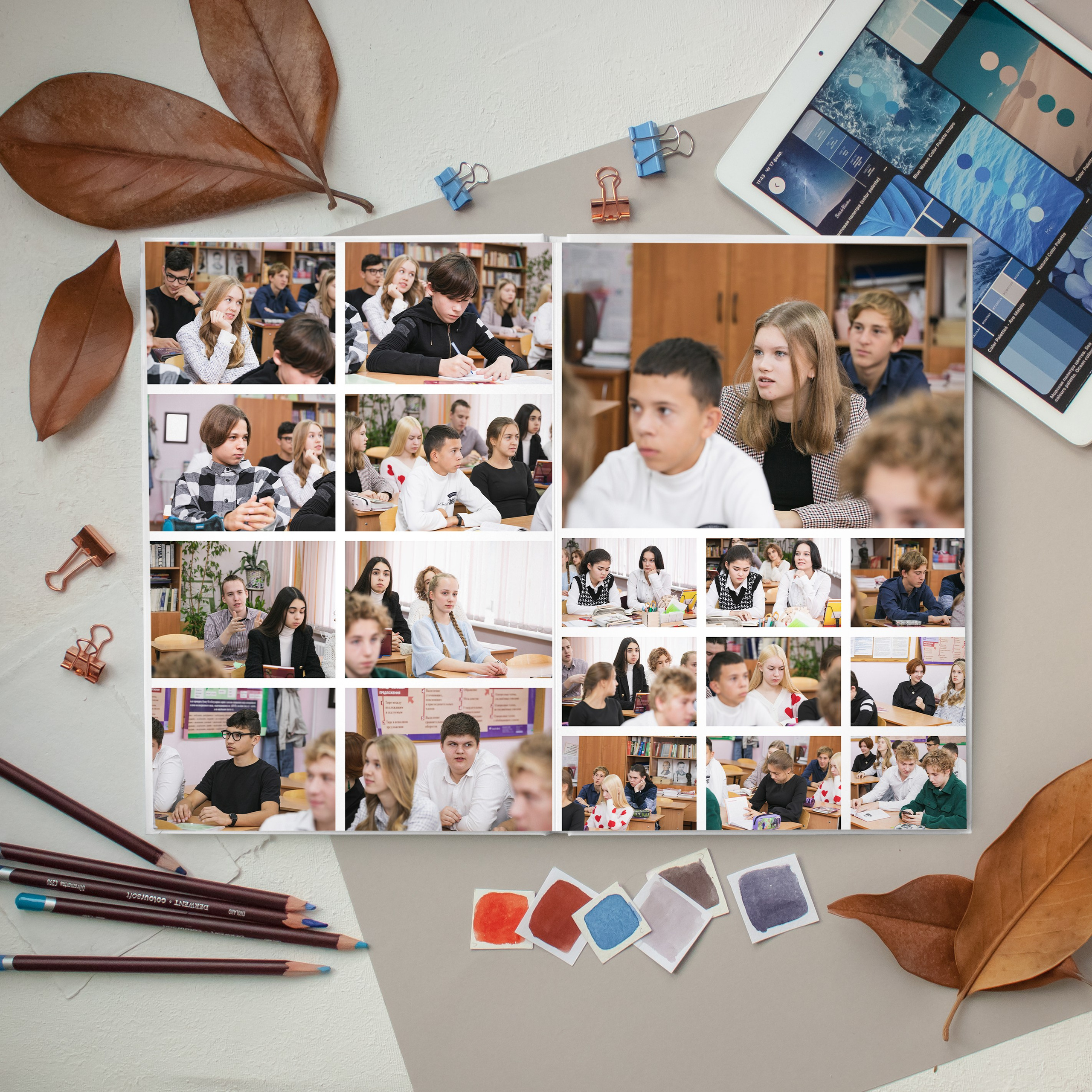 Выпускной альбом для старшей школы 5 разворотов. Выпускные альбомы для детского сада и школы в Москве