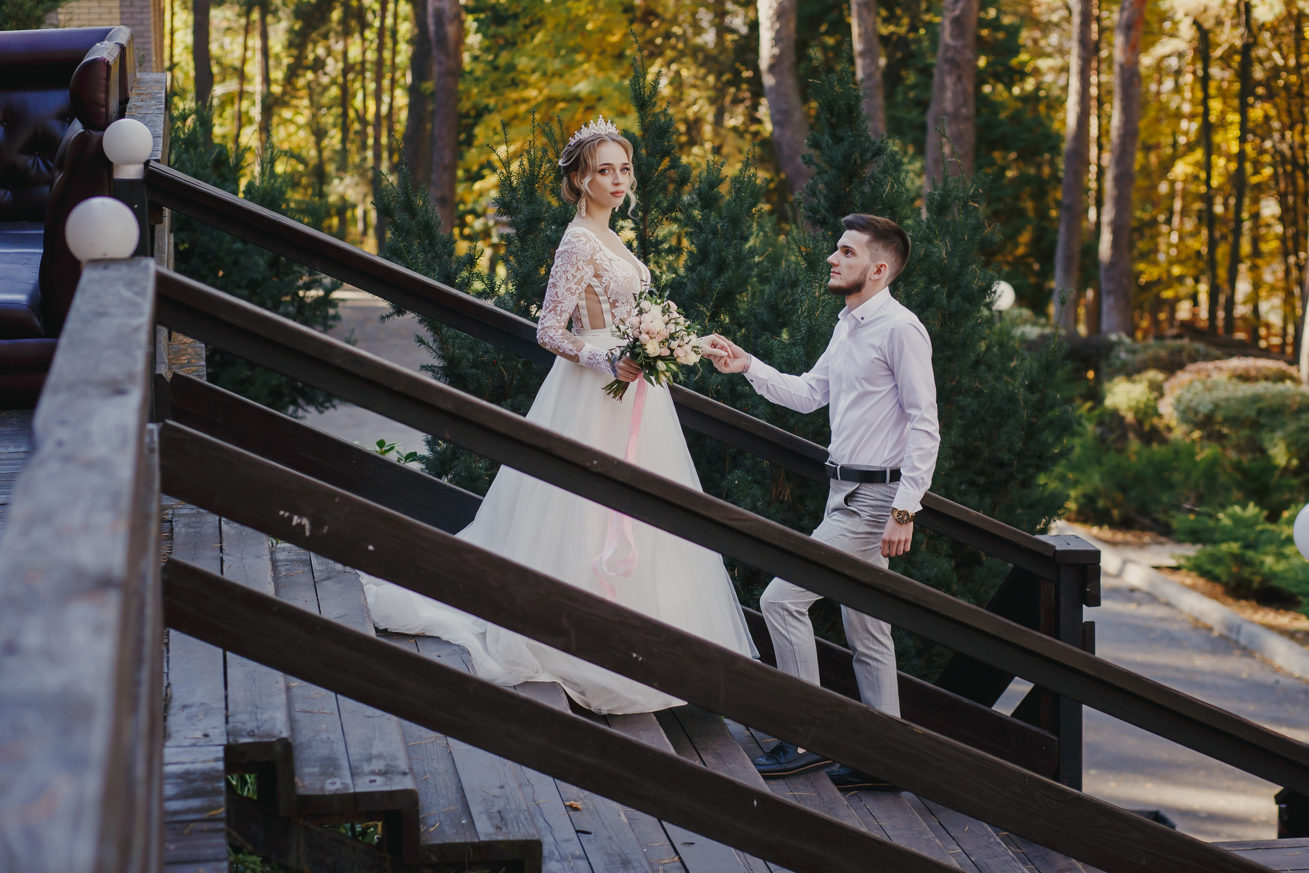 Свадебные фотографии Дмитрия и Ксении на базе отдыха Донской лес. Свадебный и портретный фотограф в Липецке Станислав Истомин