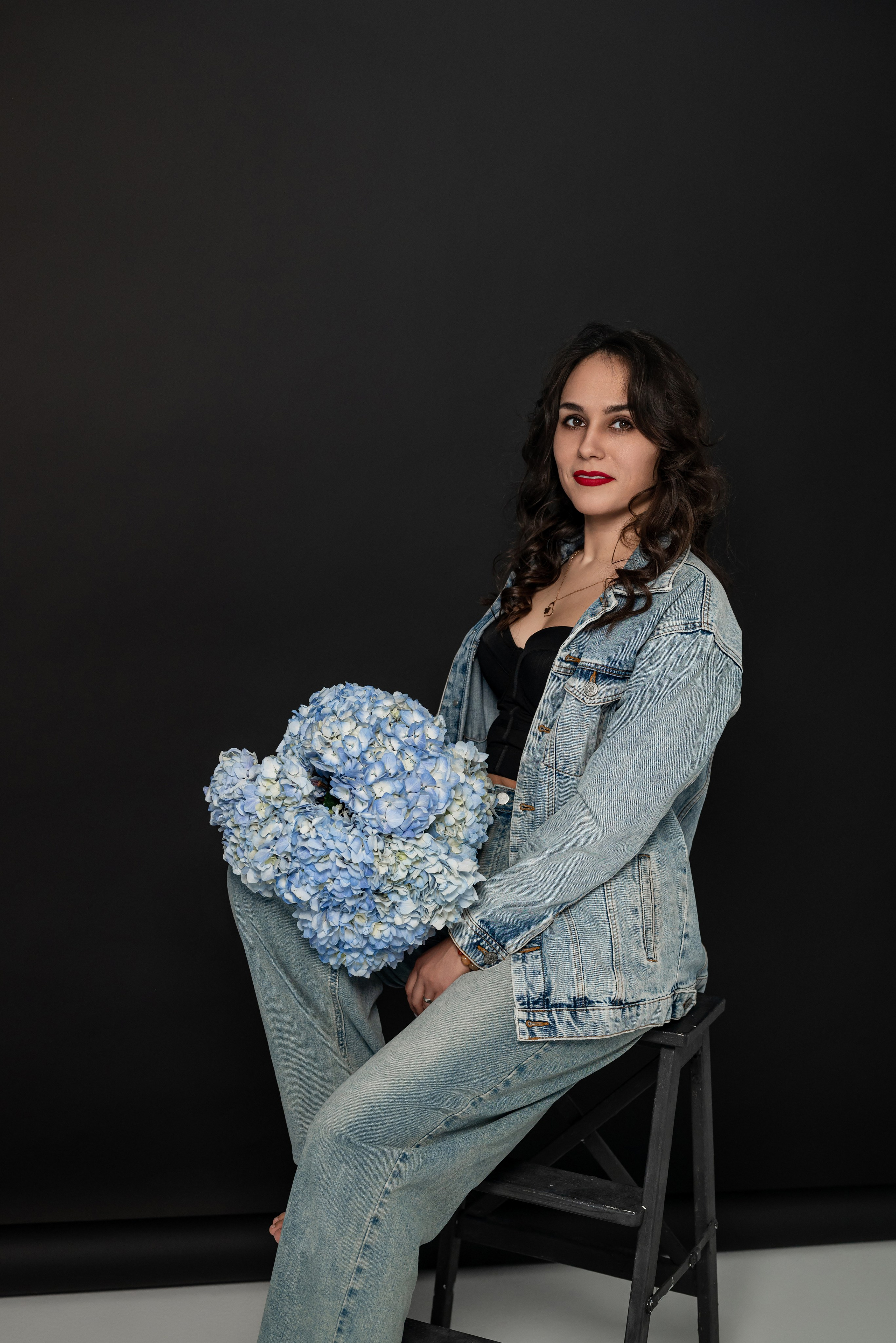 Фотопроект с голубыми гортензиями. Фотограф в городе Салават