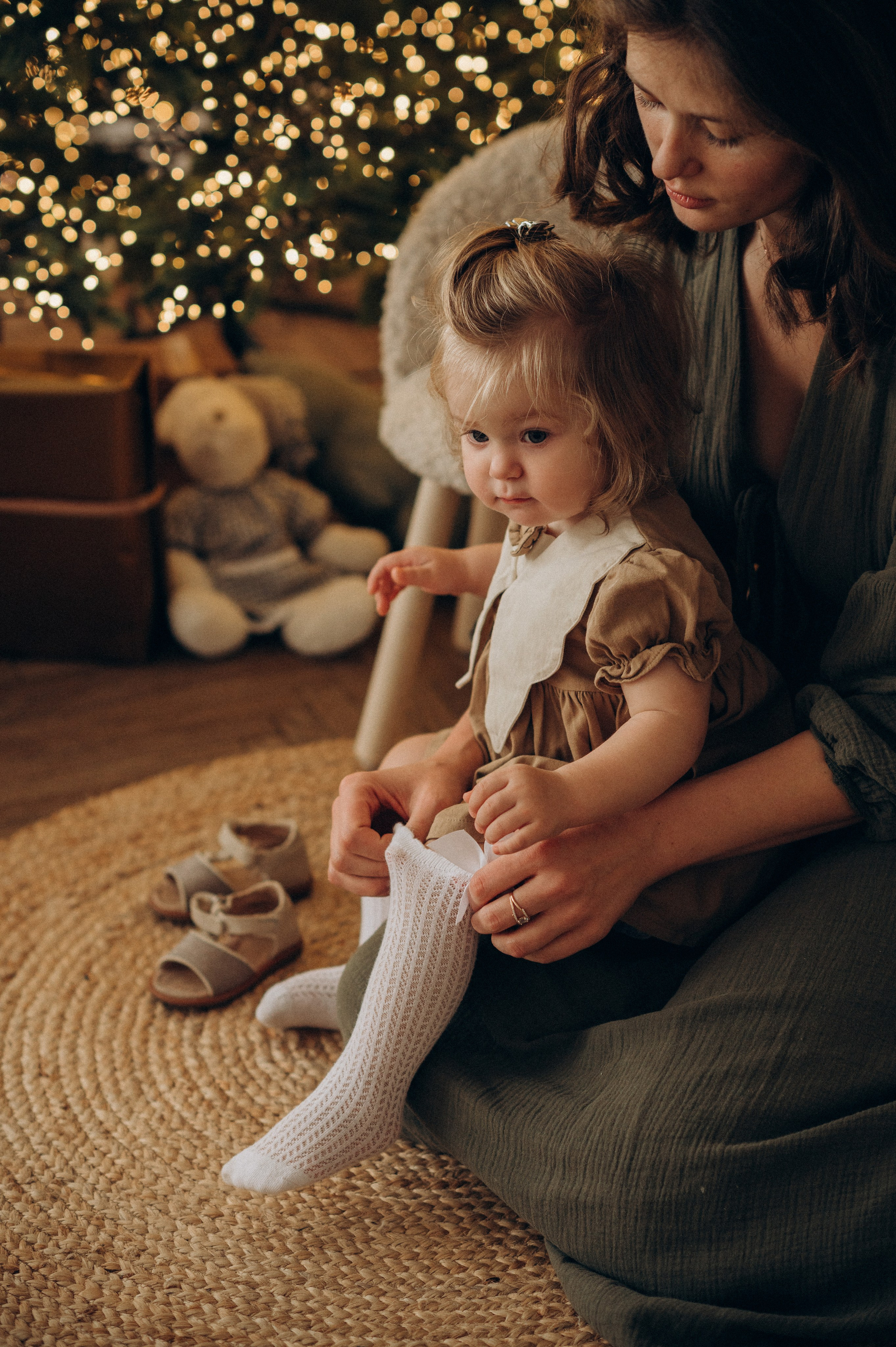 Семейная новогодняя фотосессия в студии. Семейный фотограф в Домодедово и Москве Елена Пичугина