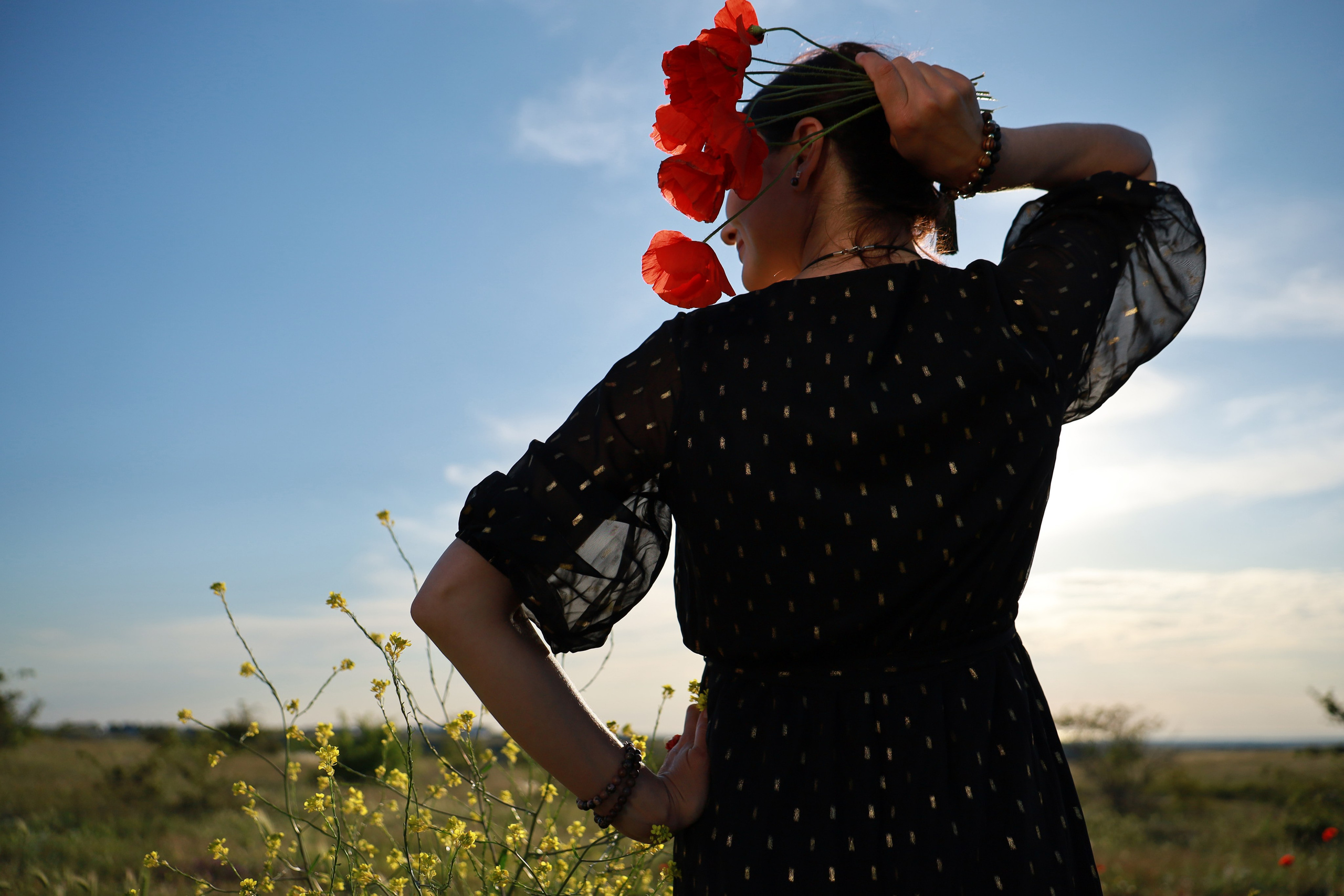 Фотосессия выездная. Ромашки, маки, природа. Фотограф в Крыму Татьяна Барицкая ЕНОТИКА