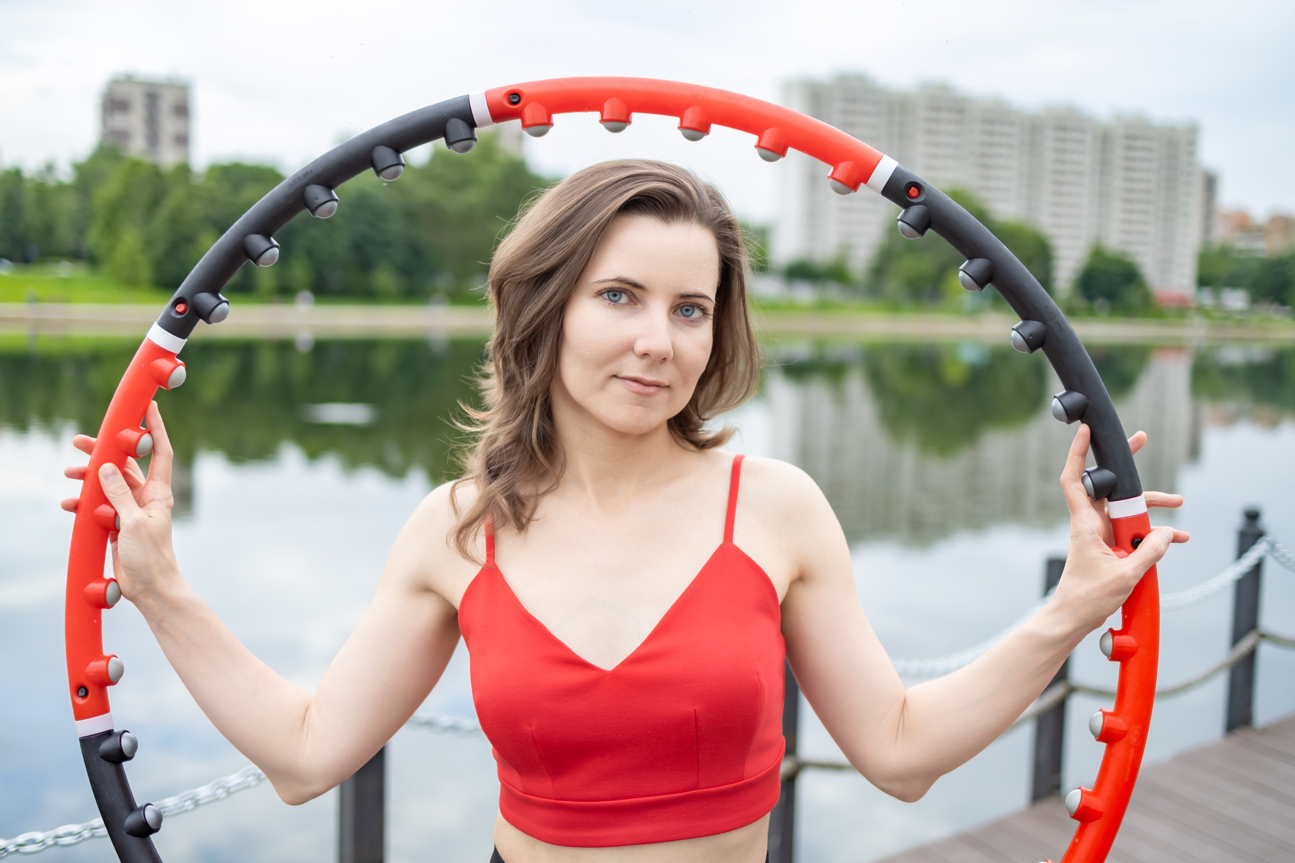 Спортивная фотосессия с хула хупом и йога, пилатес. Репортажный, семейный и студийный фотограф в Москве Демин Алексей