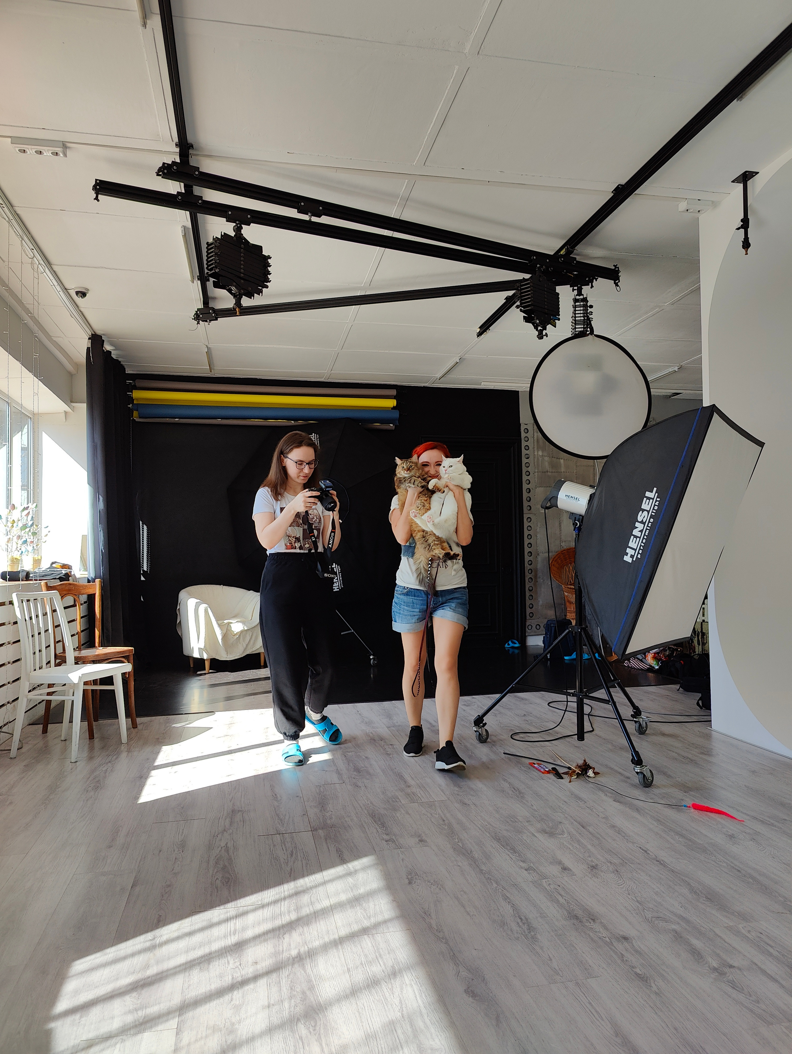 За кадром студийной съемки с питомцами. Фотограф людей и животных в Санкт-Петербурге Марина Бурмистрова