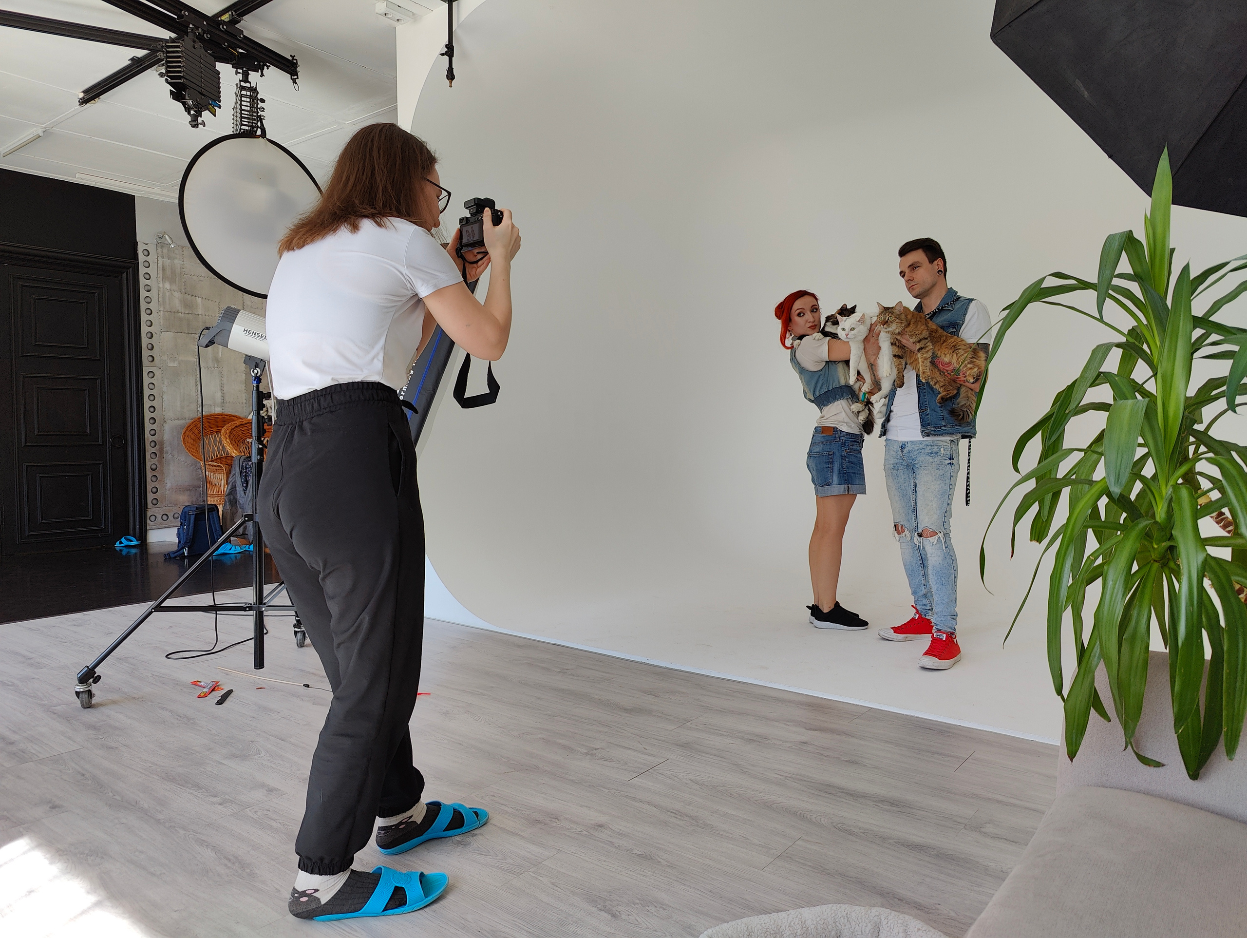 За кадром студийной съемки с питомцами. Фотограф людей и животных в Санкт-Петербурге Марина Бурмистрова