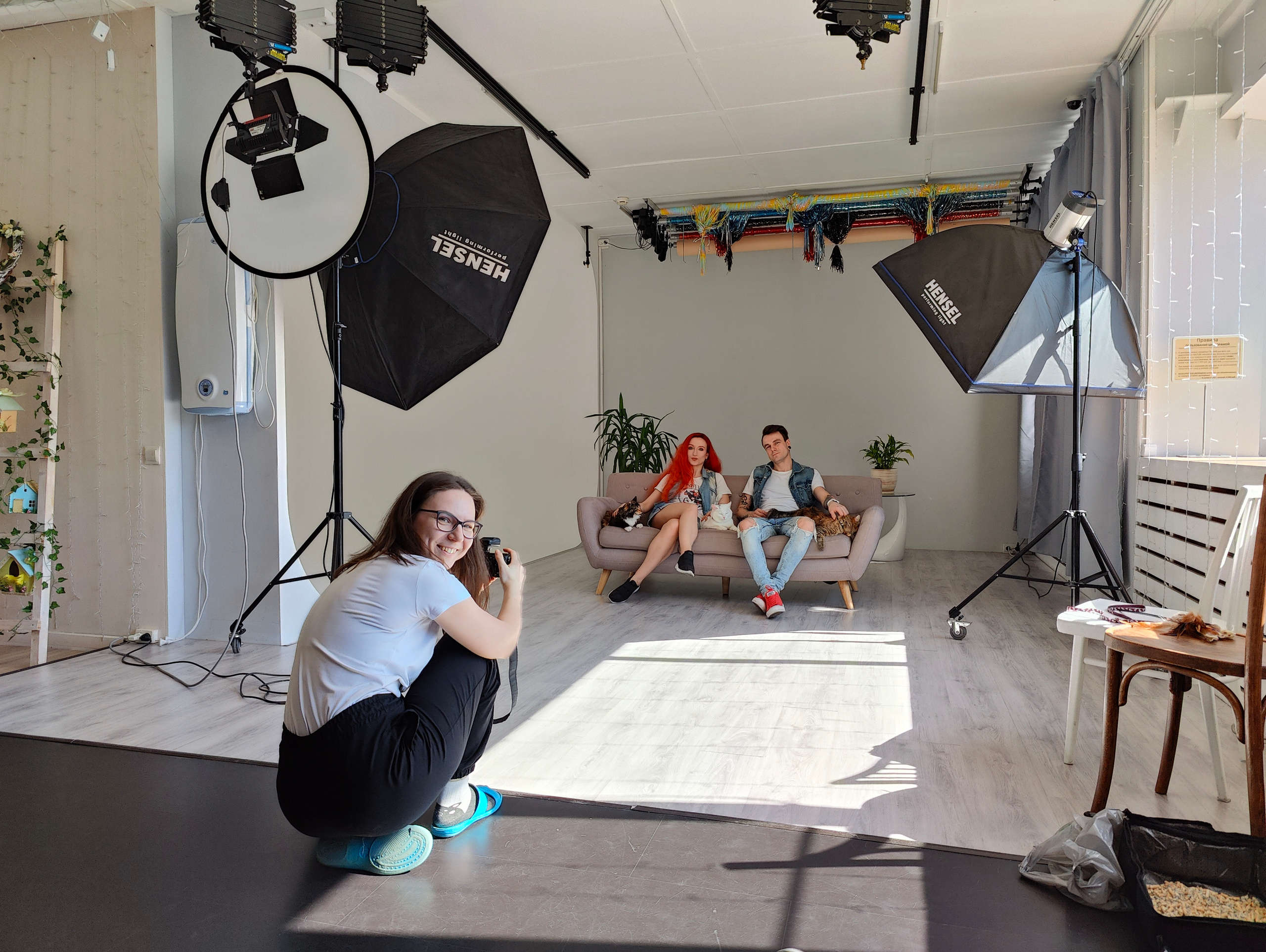 За кадром студийной съемки с питомцами. Фотограф людей и животных в Санкт-Петербурге Марина Бурмистрова