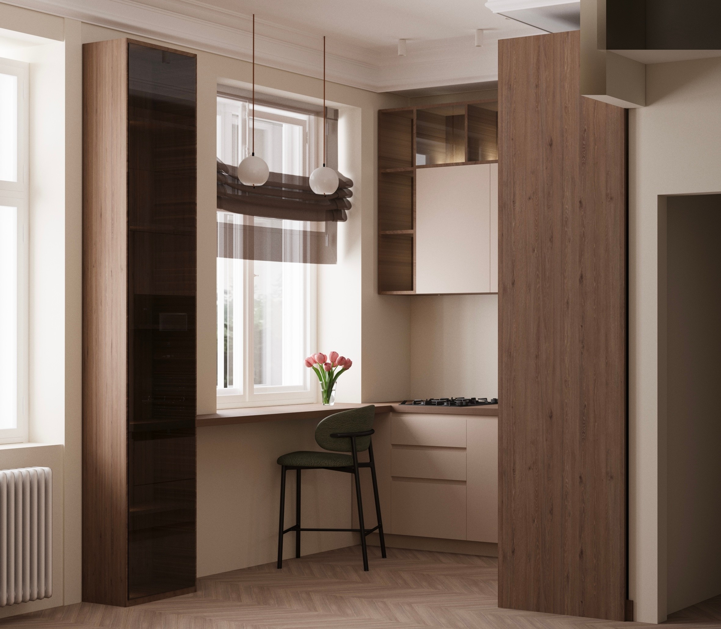 Уютная квартира для молодой девушки. Дизайн интерьера в СПб