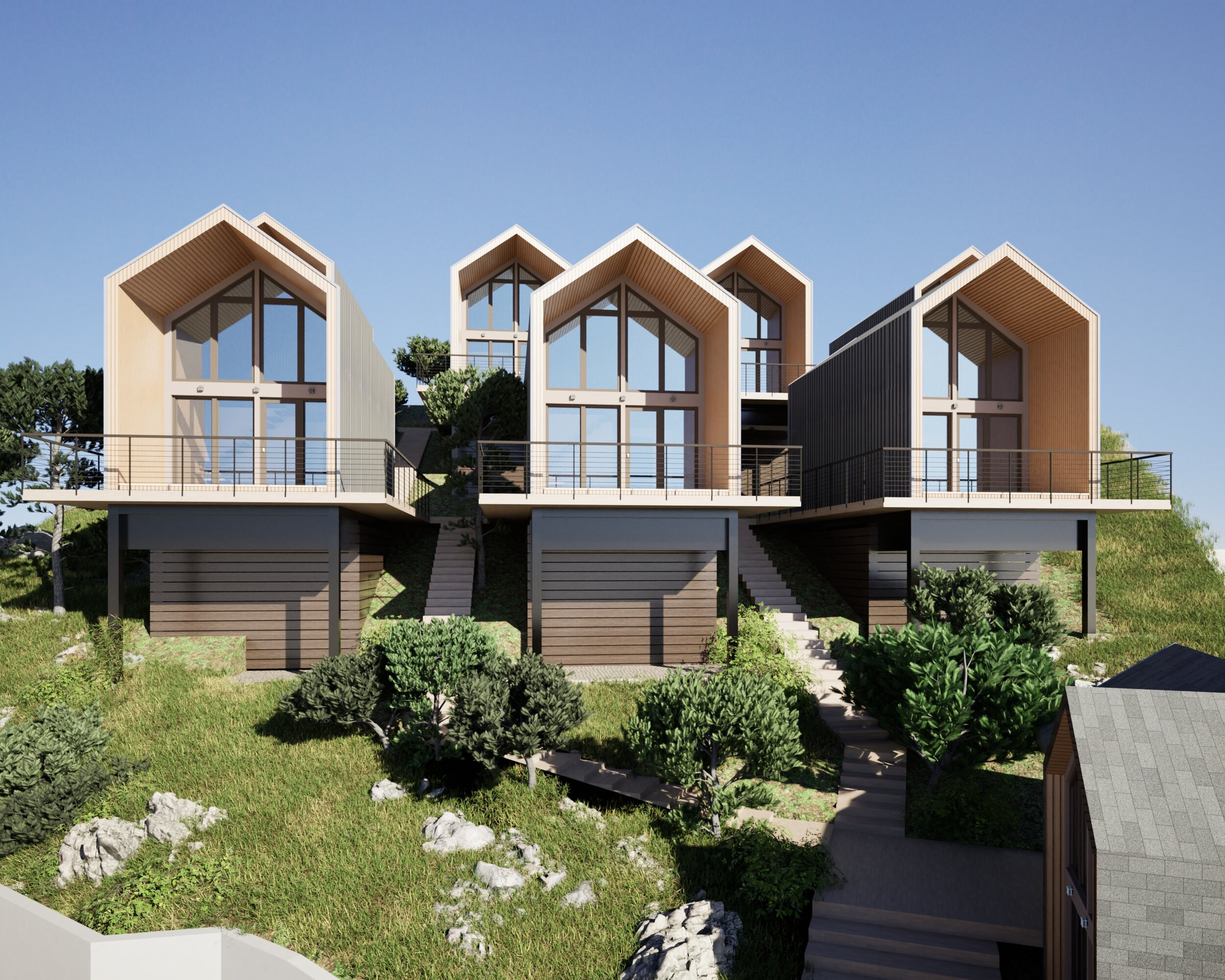 2025 / Туристический комплекс в с. Сукко (Анапа). Архитектурное проектирование и дизайн интерьеров. г. Анапа