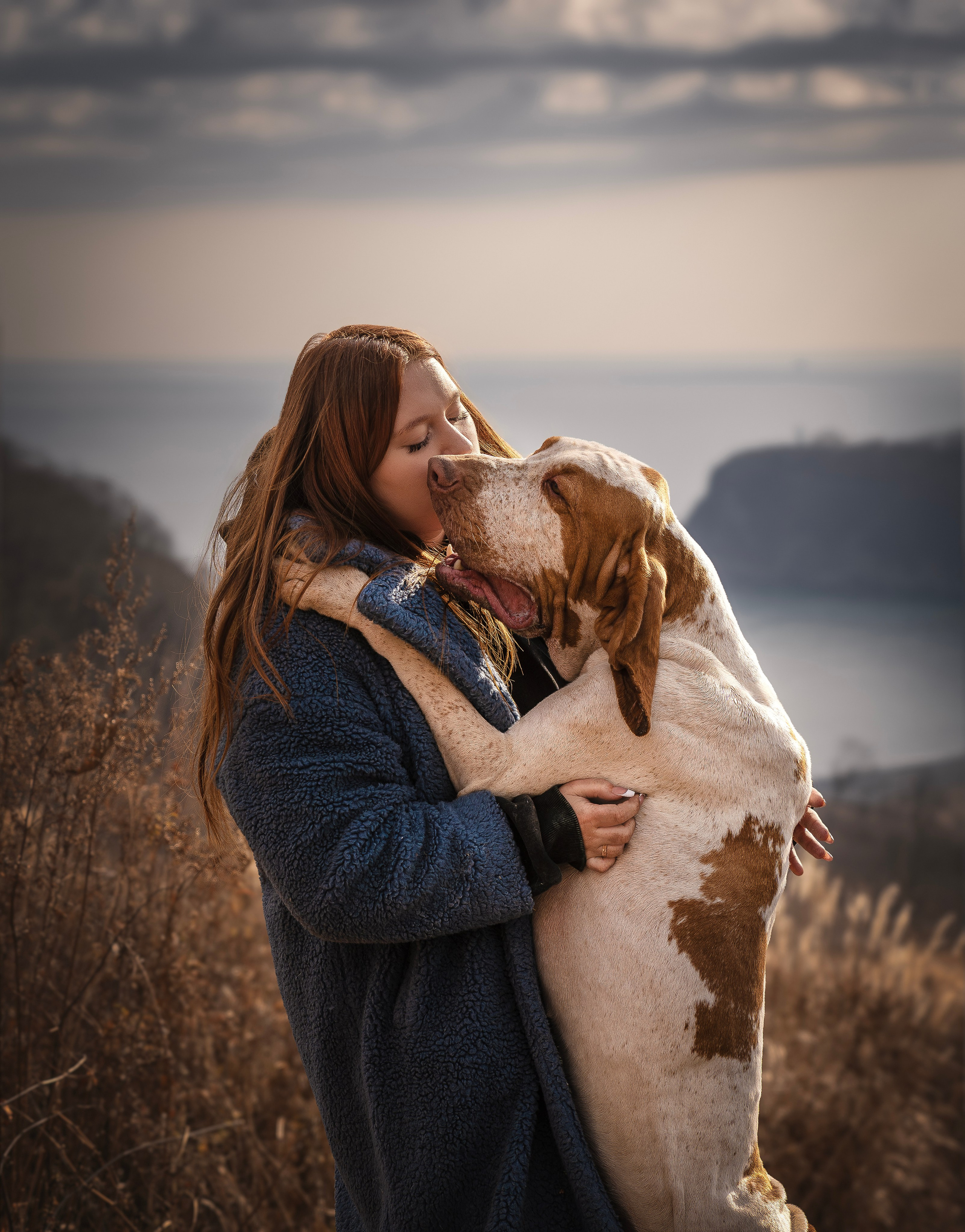 Итальянский бракк Стеша и Любомир. Семейный фотограф анималист г. Находка