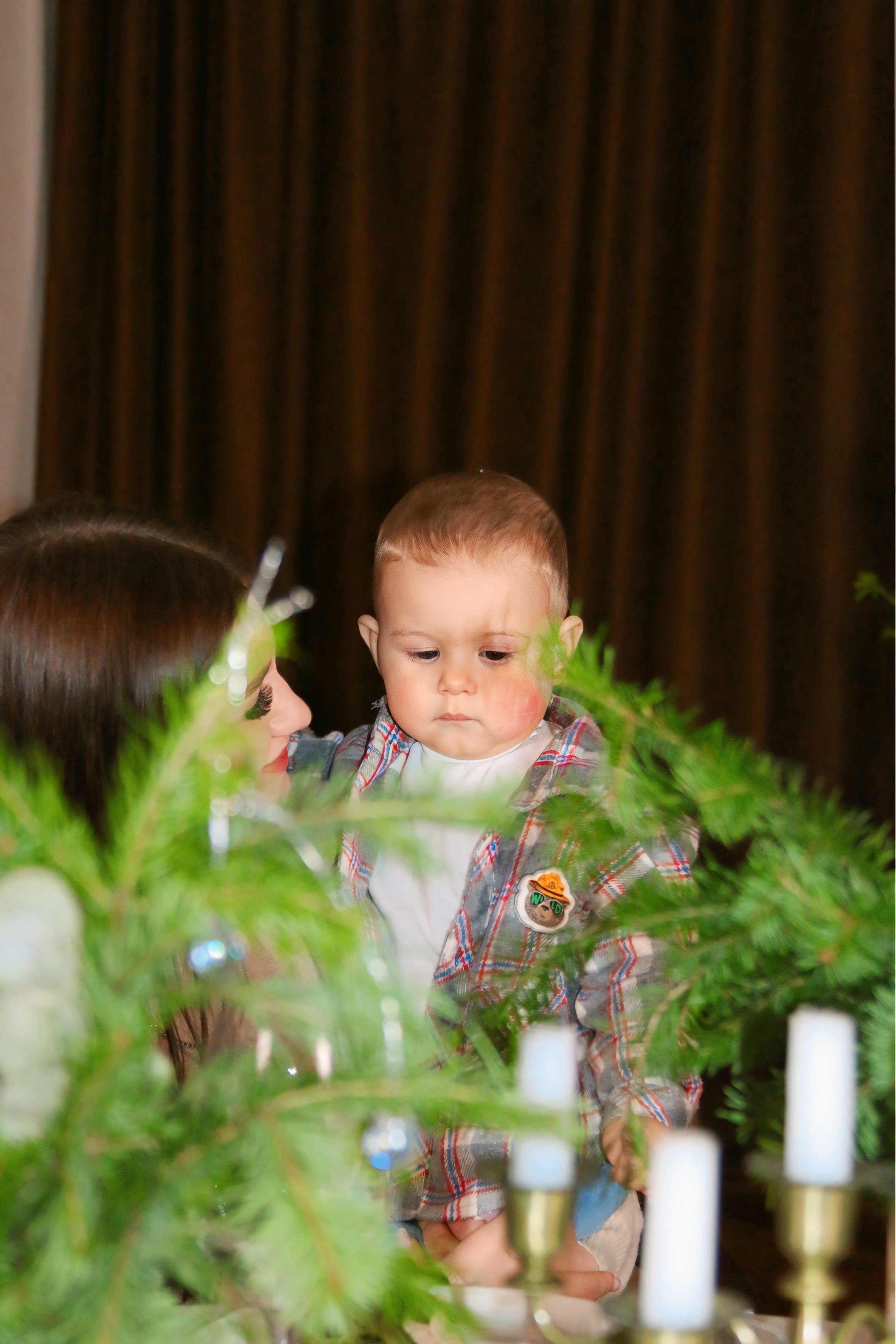 Новогодняя фотосессия мамы с сыном