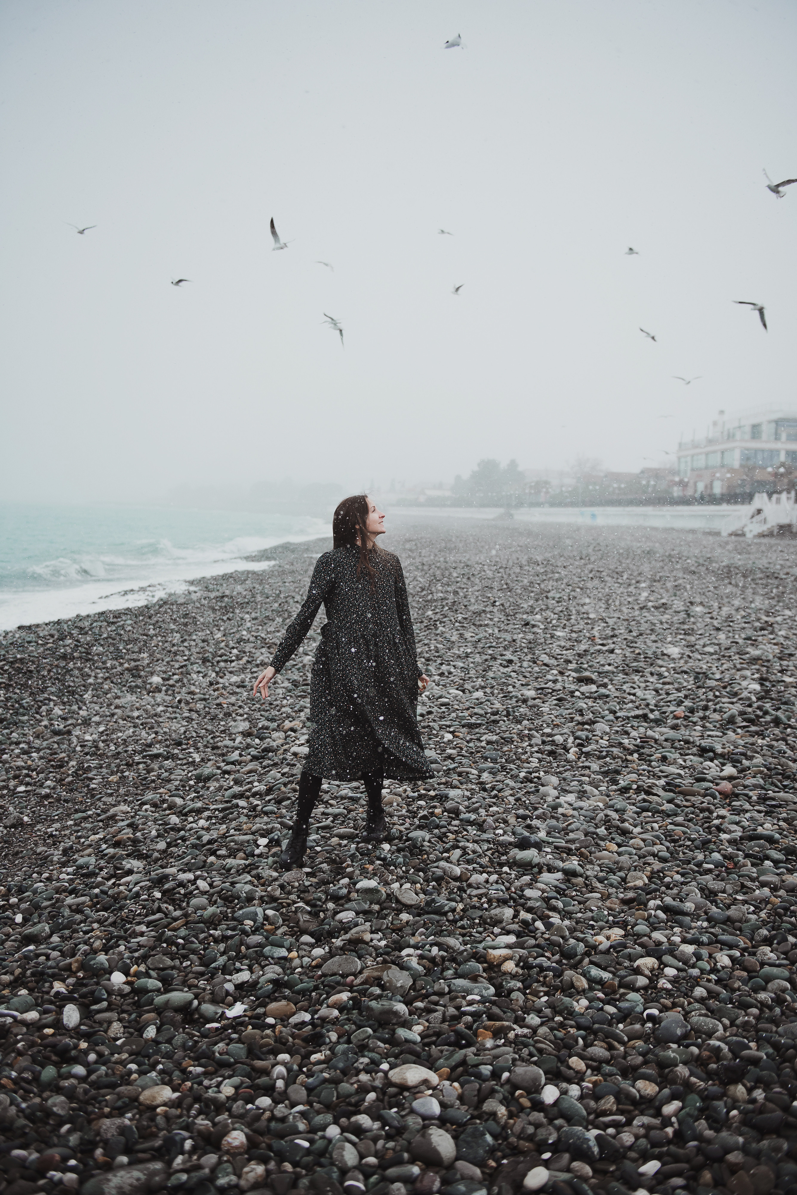 Лена и море. Сочи. Март. Свадебный и семейный фотограф в Воронеже Алёна Пшеничная