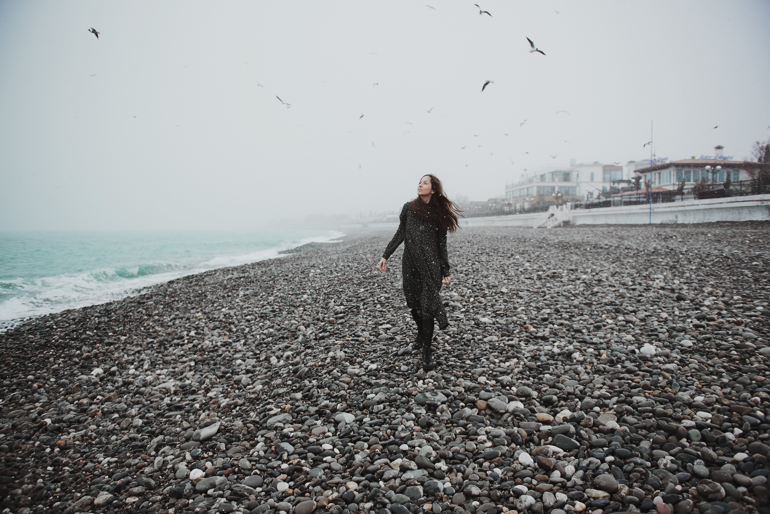 Лена и море. Сочи. Март. Свадебный и семейный фотограф в Воронеже Алёна Пшеничная