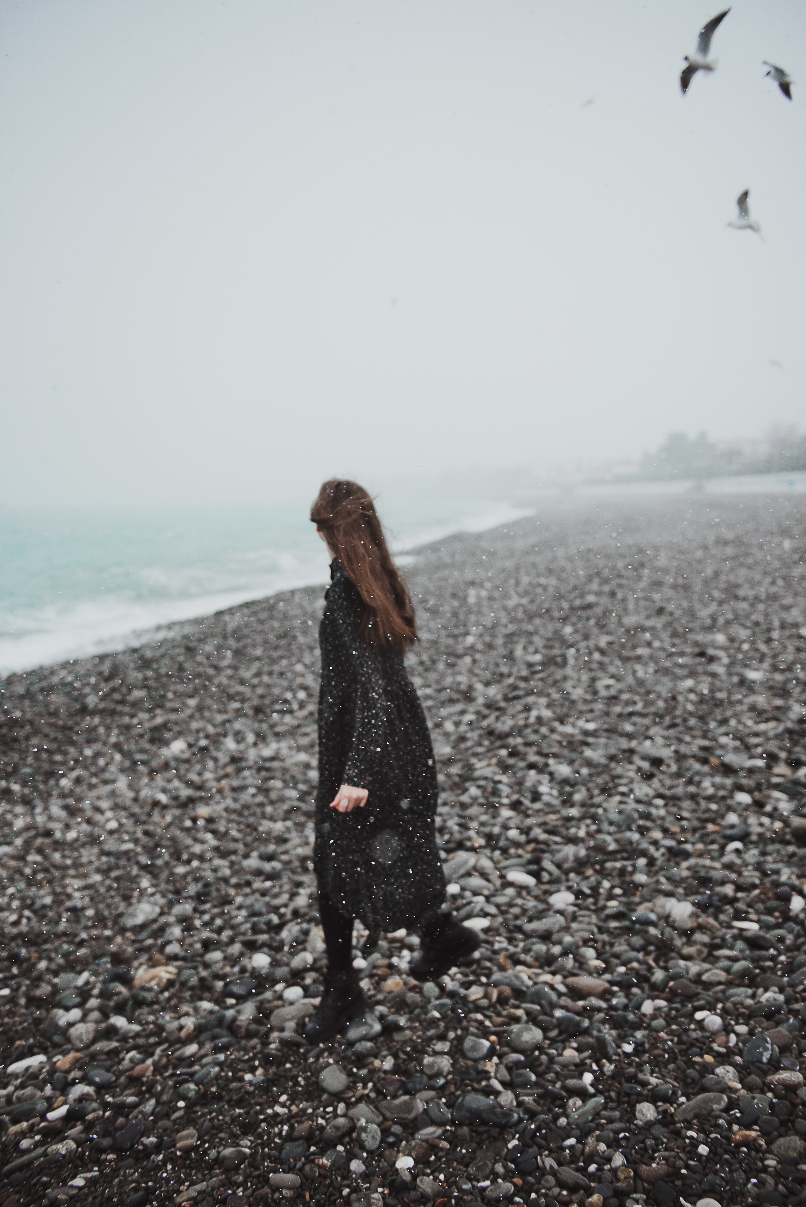 Лена и море. Сочи. Март. Свадебный и семейный фотограф в Воронеже Алёна Пшеничная