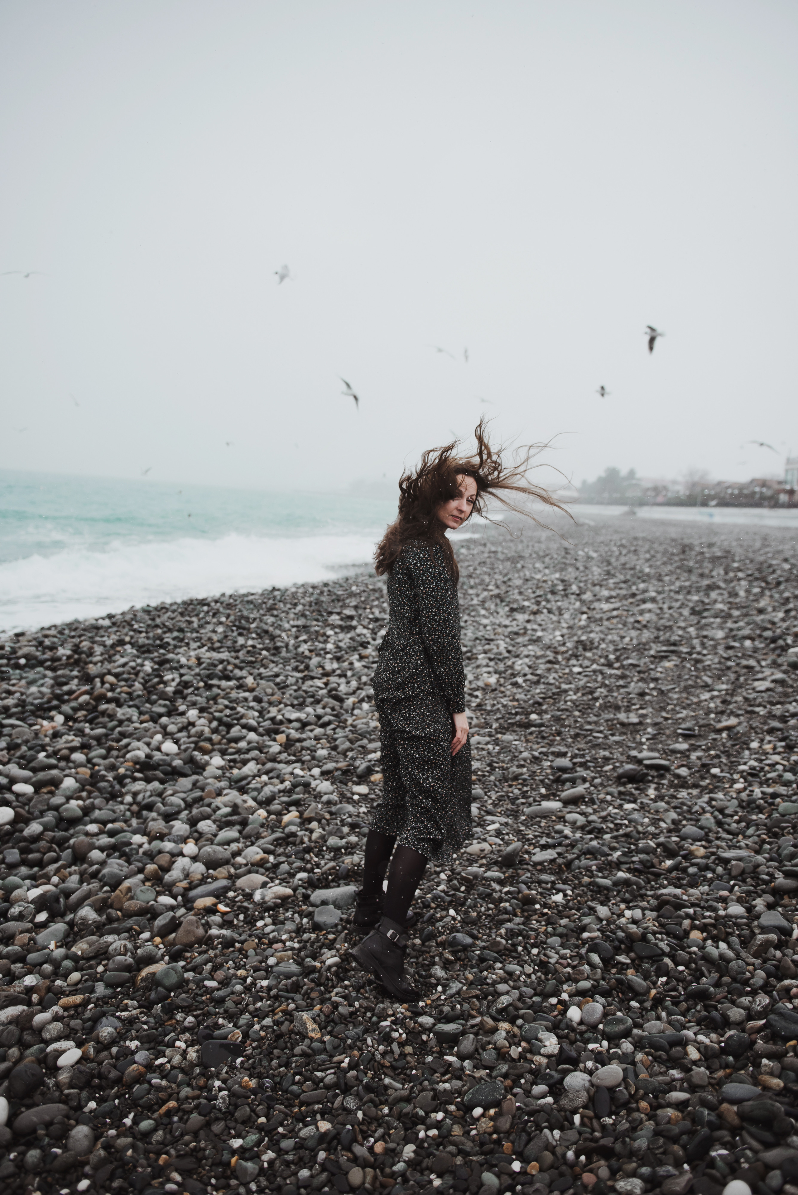 Лена и море. Сочи. Март. Свадебный и семейный фотограф в Воронеже Алёна Пшеничная