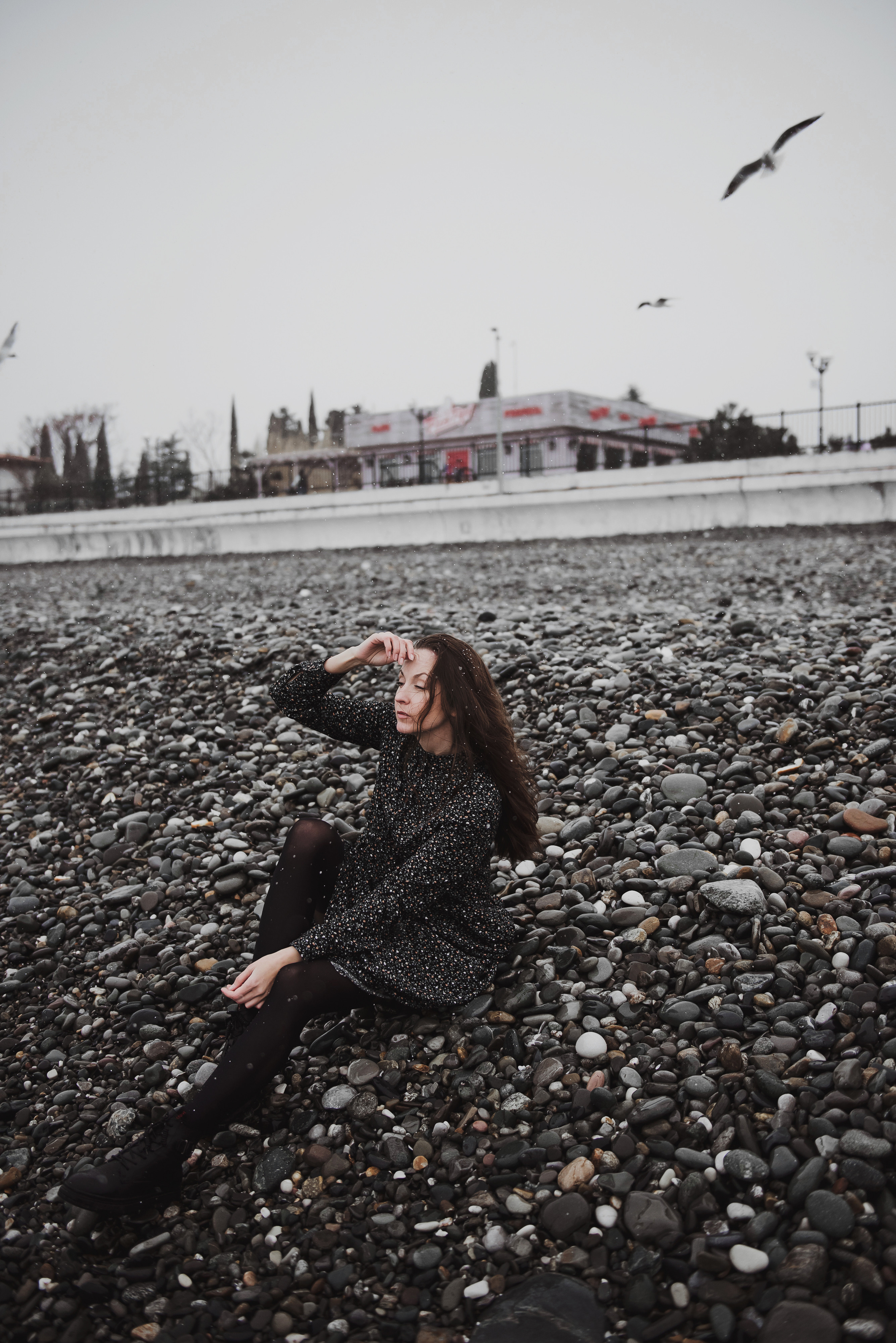 Лена и море. Сочи. Март. Свадебный и семейный фотограф в Воронеже Алёна Пшеничная